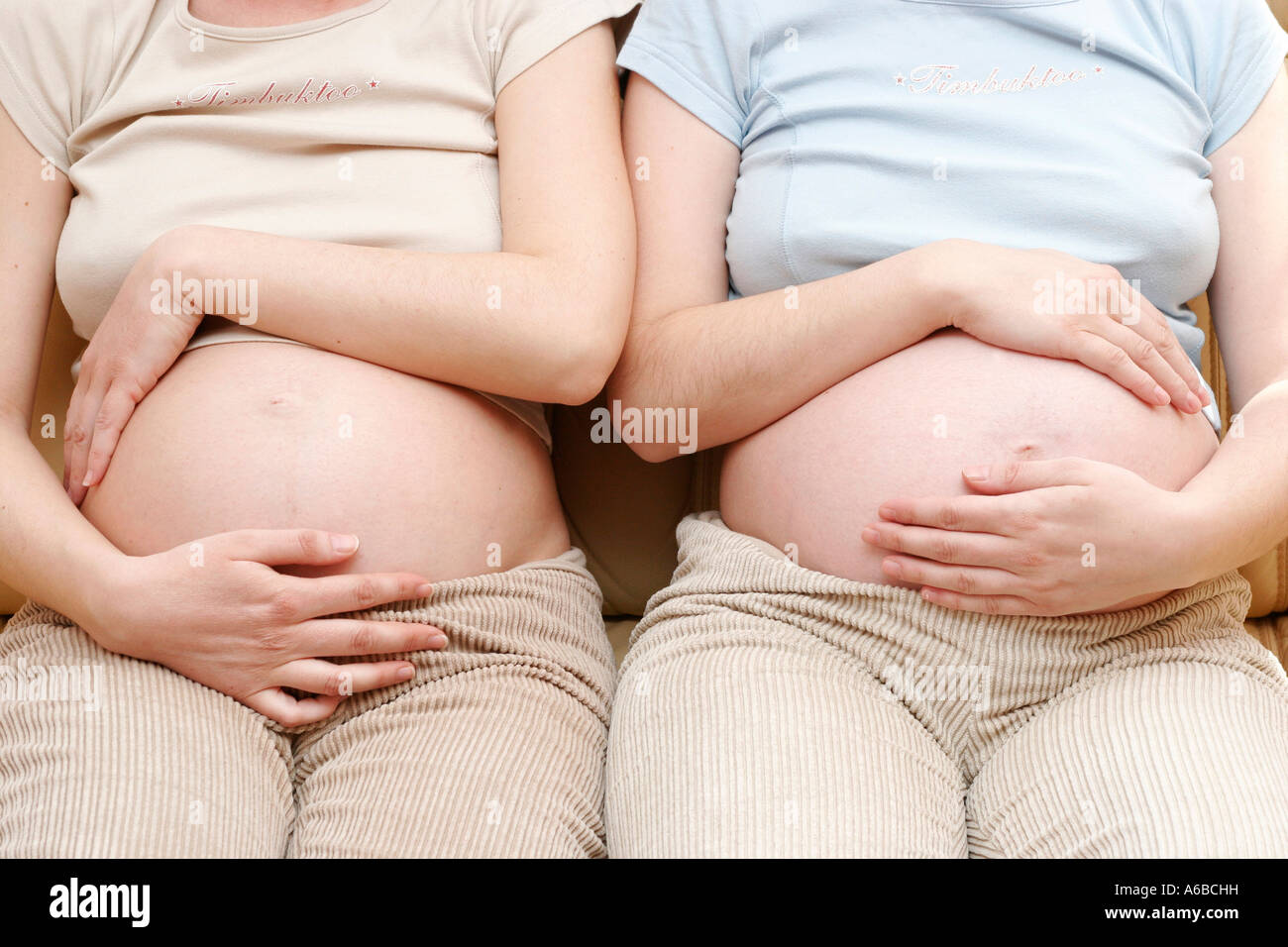 Two Pregnant Women Stock Photo