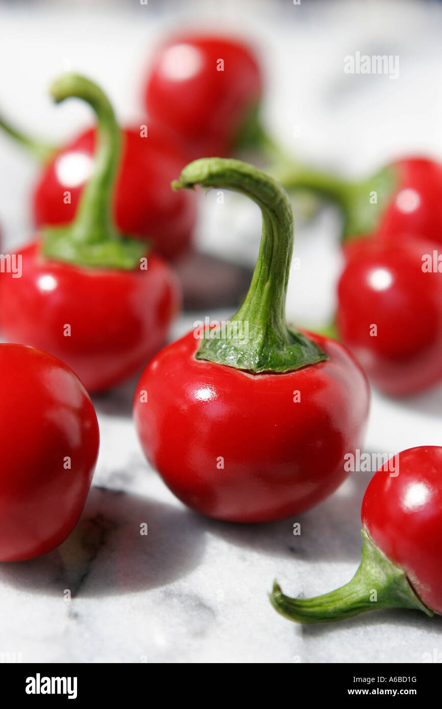Pepperdews sweet red piquante cherry peppers peppers Stock Photo