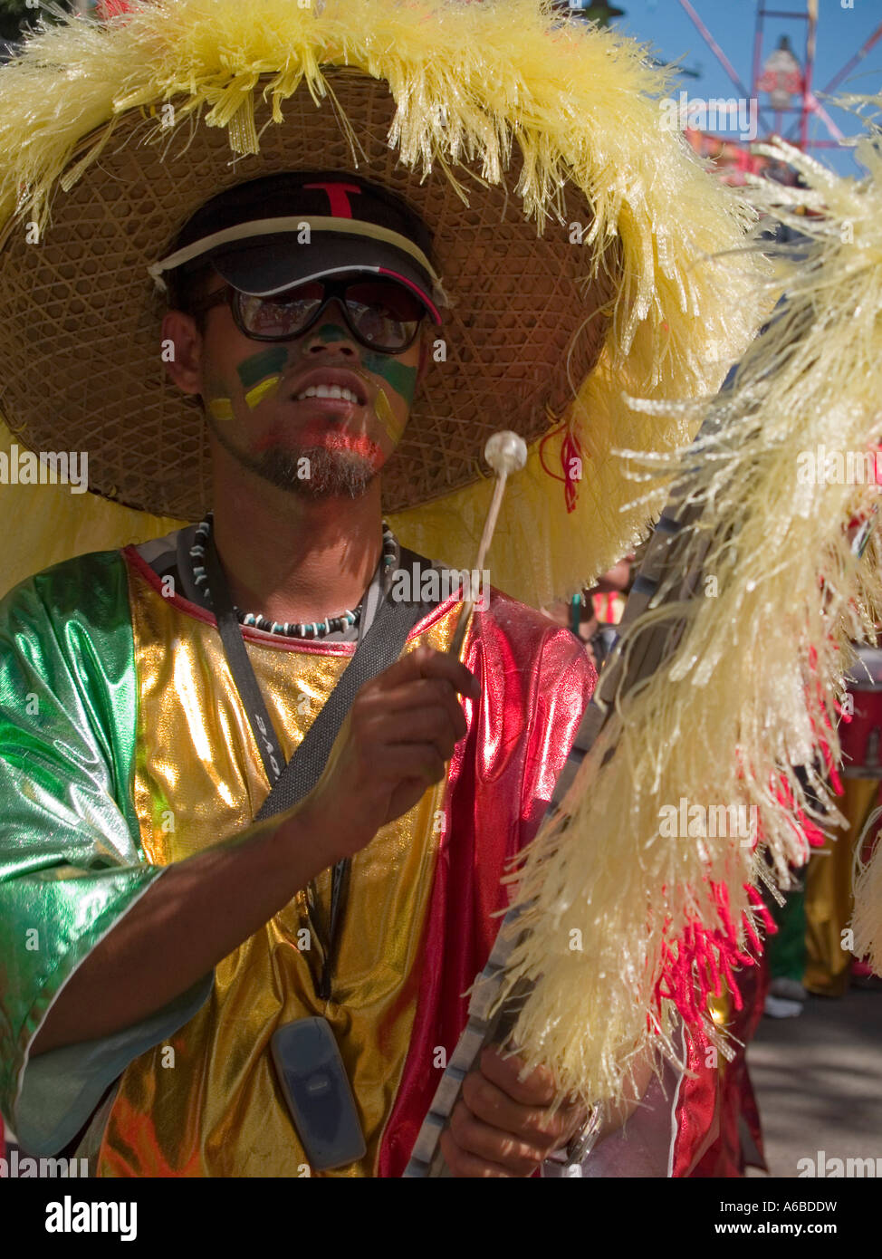 xylophone player Ati Atihan Festival Philippines Stock Photo Alamy