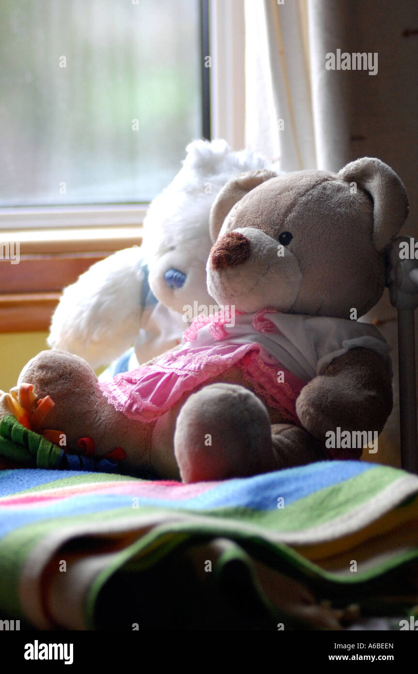 British childrens toys in bedroom London UK Stock Photo Alamy