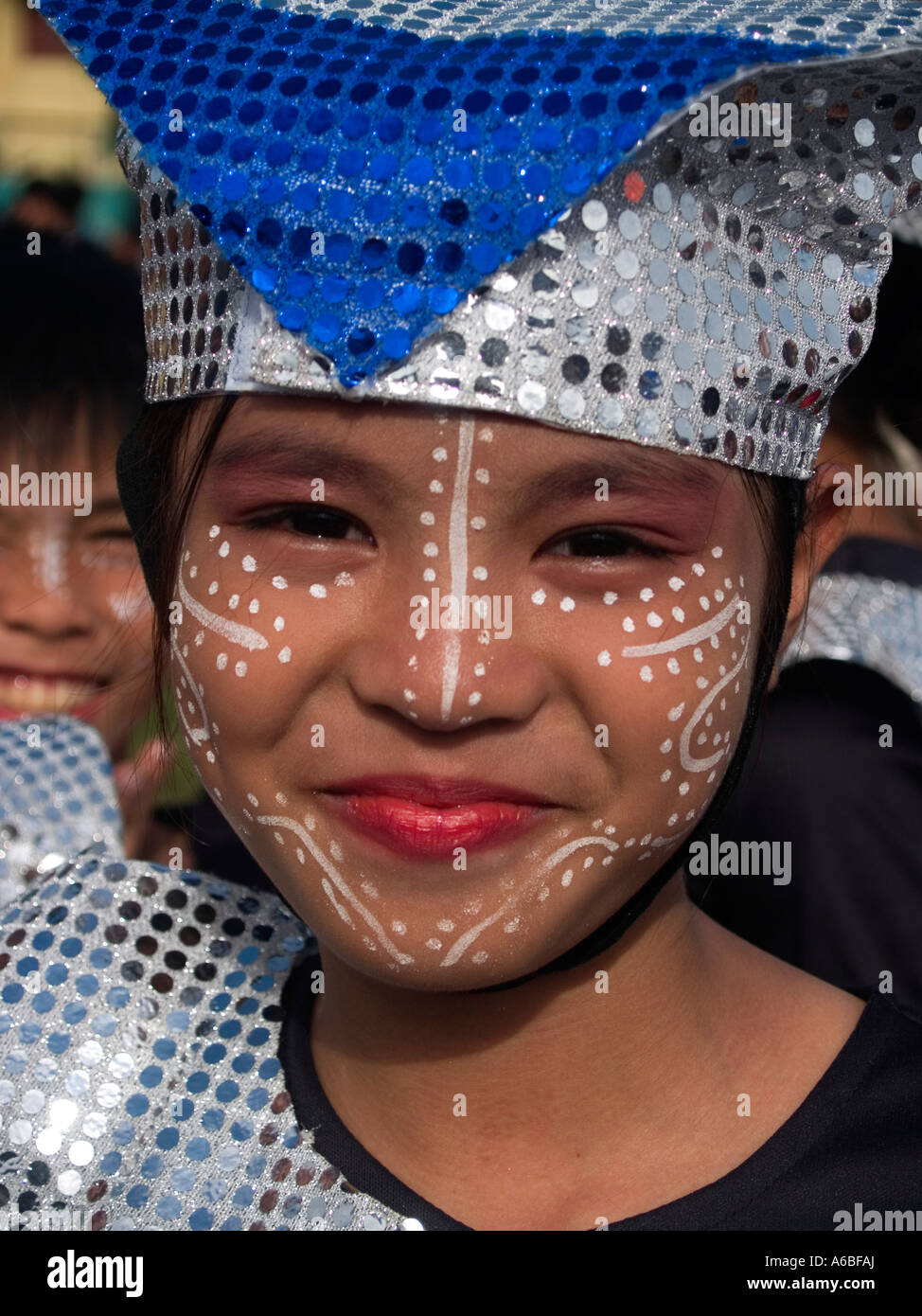 Festival participant face paint sinulog hires stock photography and