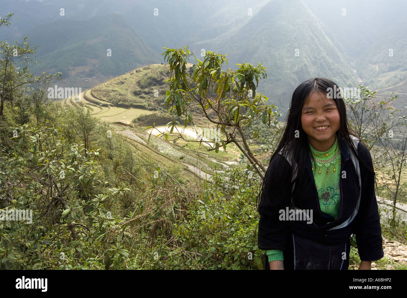 Girl from traditional hill tribes in Sapa North Vietnam Stock Photo - Alamy