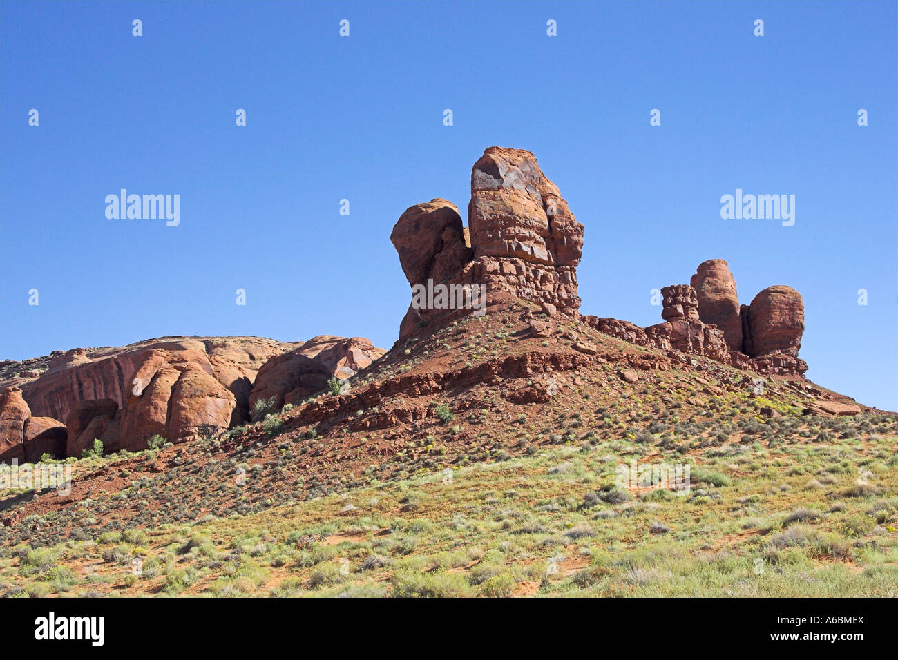 Rock formations in Monument Valley Navajo Tribal Park Arizona USA Stock ...