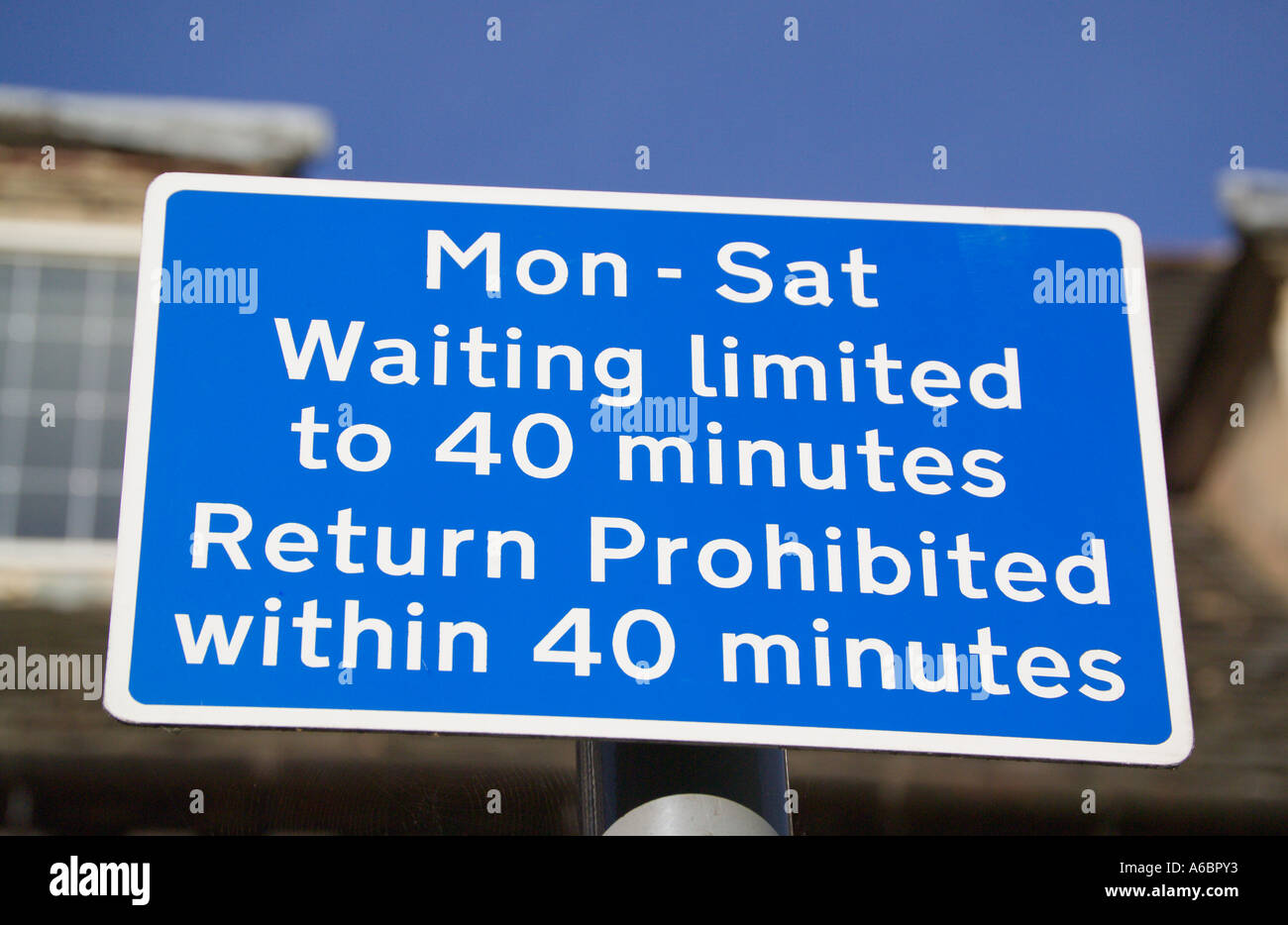 Parking Regulations Sign England Stock Photo Alamy