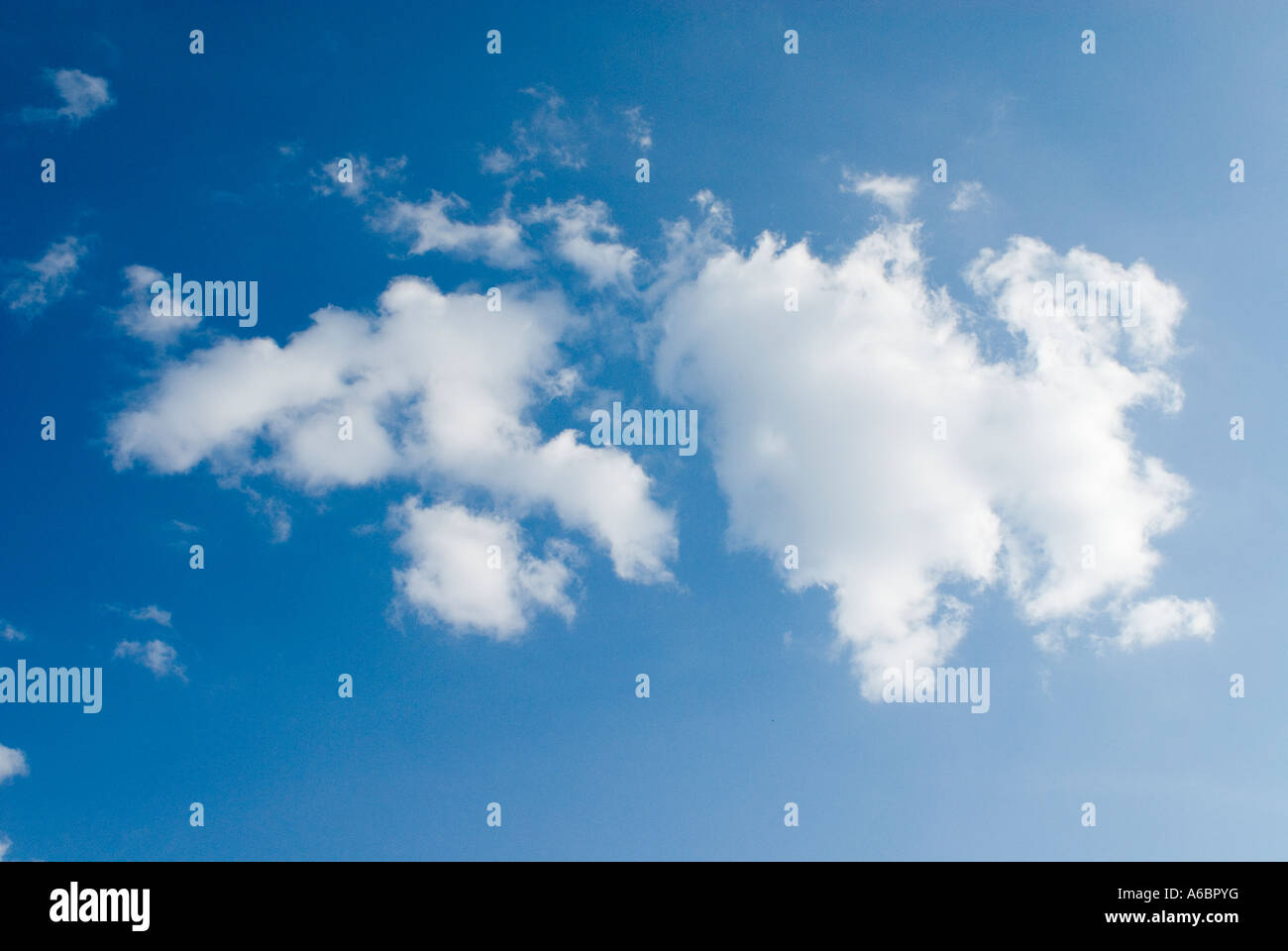 white clouds in a blue sky Stock Photo