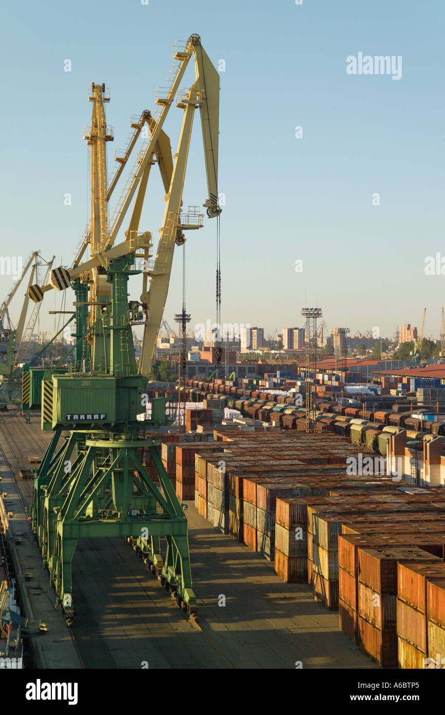 Container Port Docks St Petersburg Russia Stock Photo Alamy