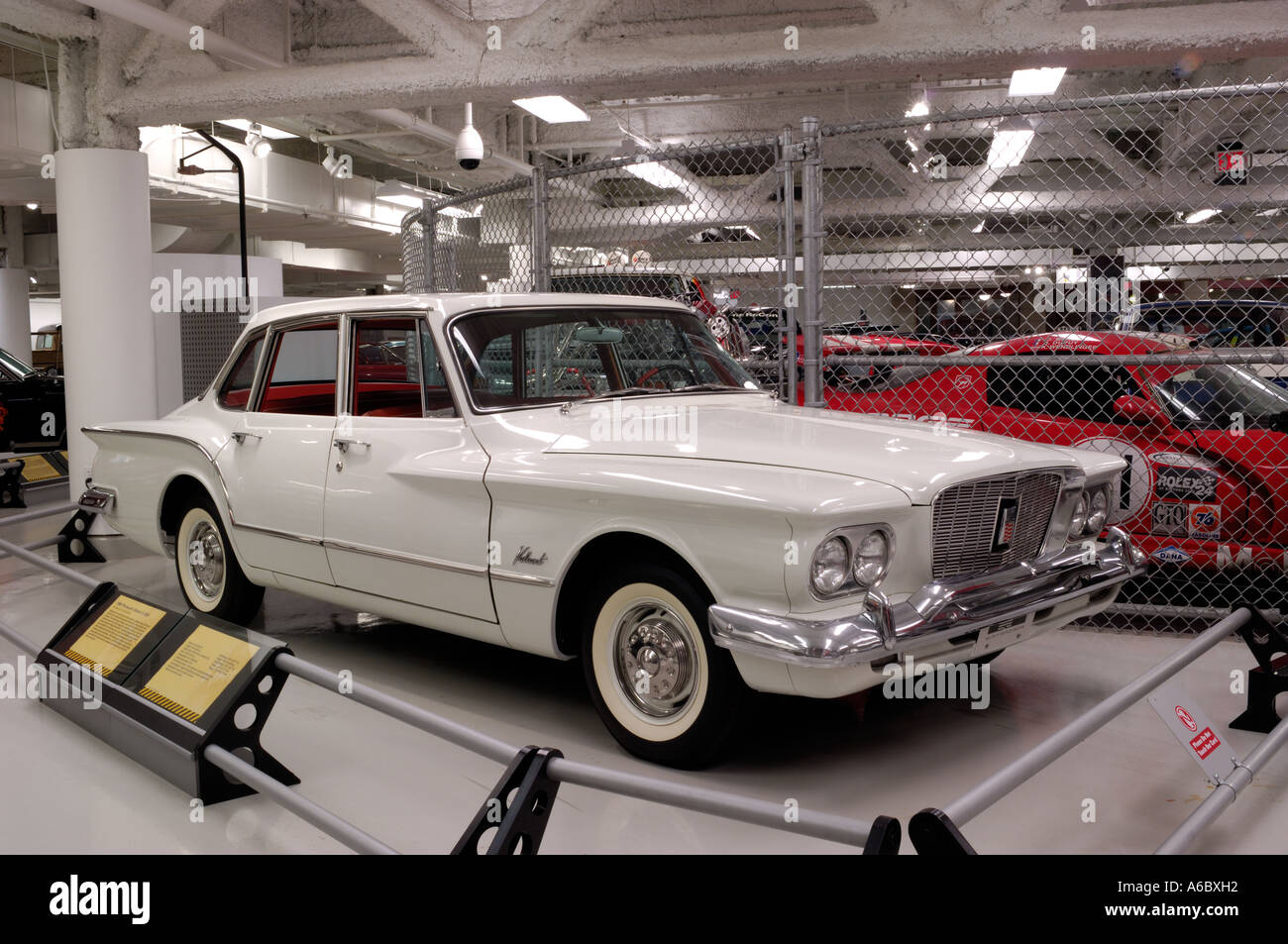 1960 Plymouth Valiant V-200 at the Walter P Chrysler Museum in Auburn Hills Michigan Stock Photo