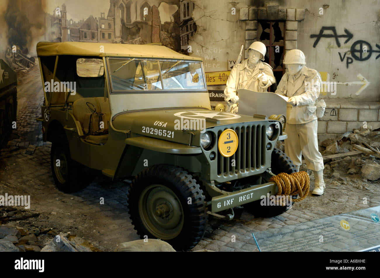 1943 Willys-Overland Jeep at the Walter P Chrysler Museum in Auburn Hills Michigan Stock Photo