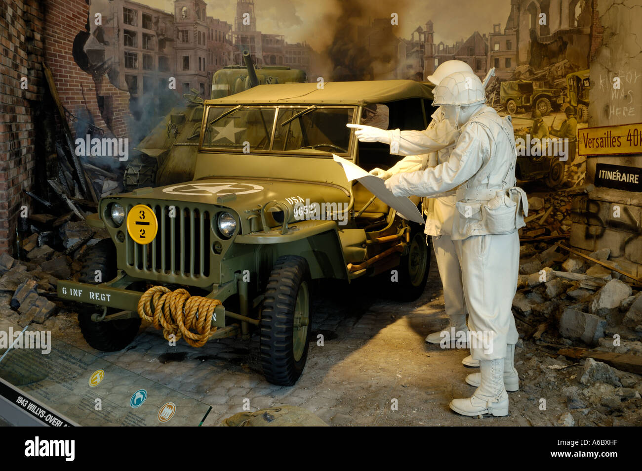 1943 Willys-Overland Jeep at the Walter P Chrysler Museum in Auburn Hills Michigan Stock Photo