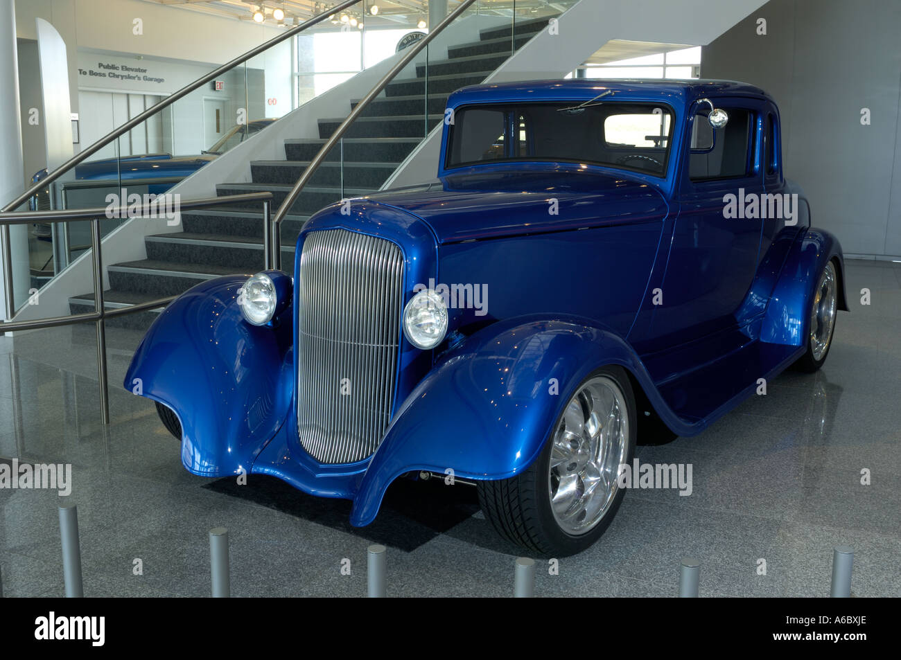 1933 Plymouth Coupe hot rod at the Walter P Chrysler Museum in Auburn Hills Michigan Stock Photo
