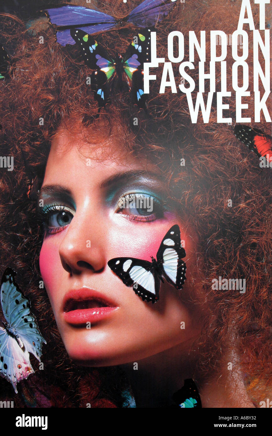 Editorial Poster for London Fashion Week 2005 Stock Photo - Alamy