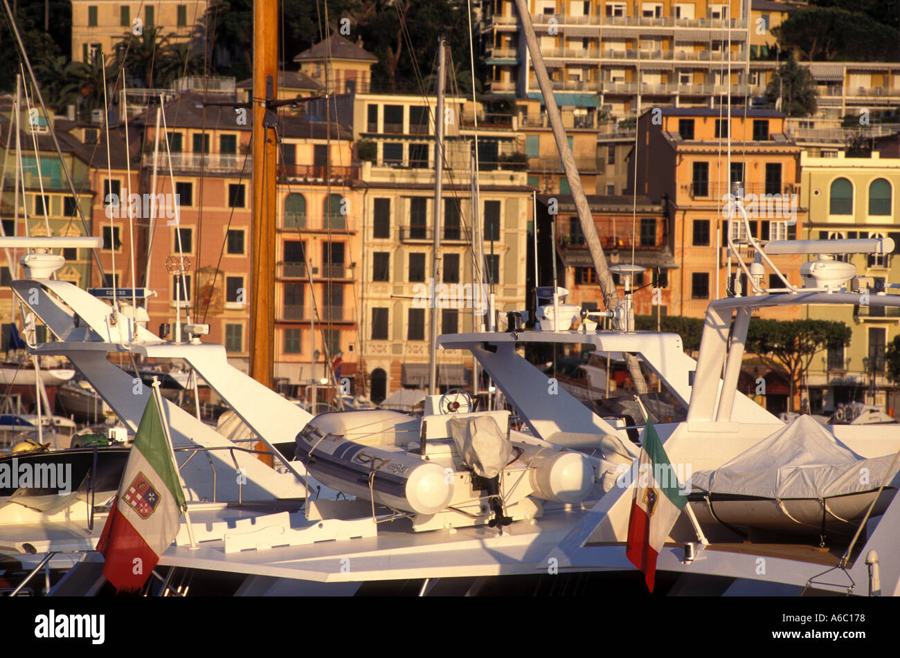 Italy Liguria region Santa Margherita Ligure marina harbour Stock Photo