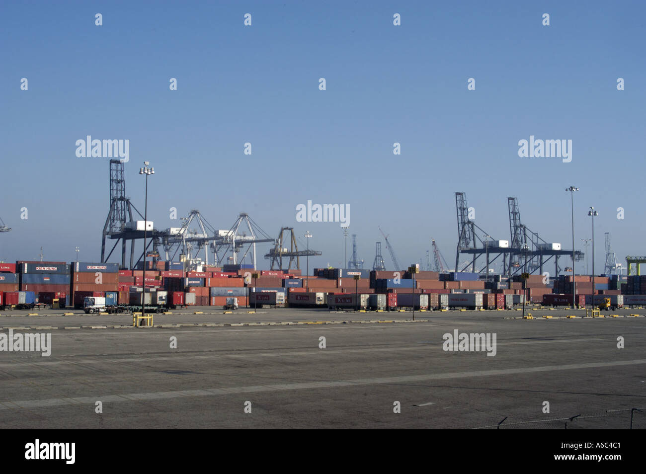 Cargo Depot Long Beach California Stock Photo Alamy