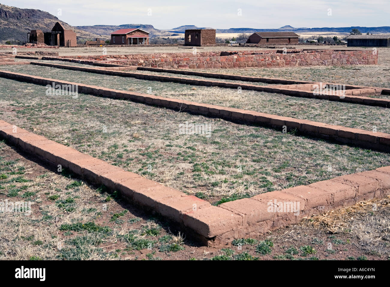 Fort Davis National Historic Site Texas is one of the best surviving examples of an Indian Wars frontier military post in the Southwest. Stock Photo