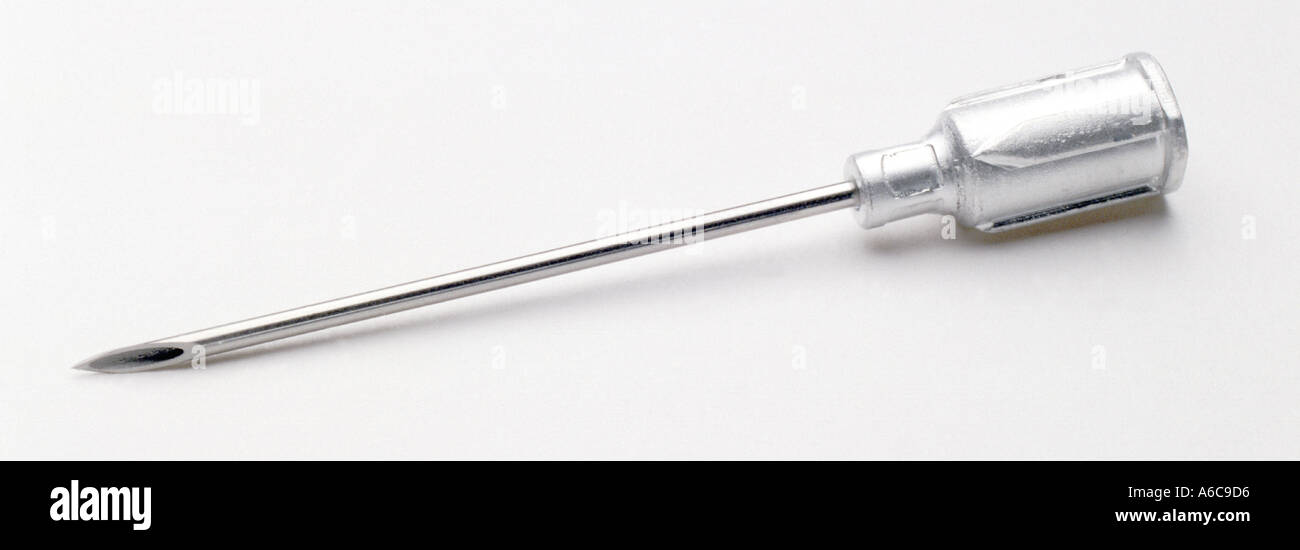 Needle with metal hub Stock Photo Alamy
