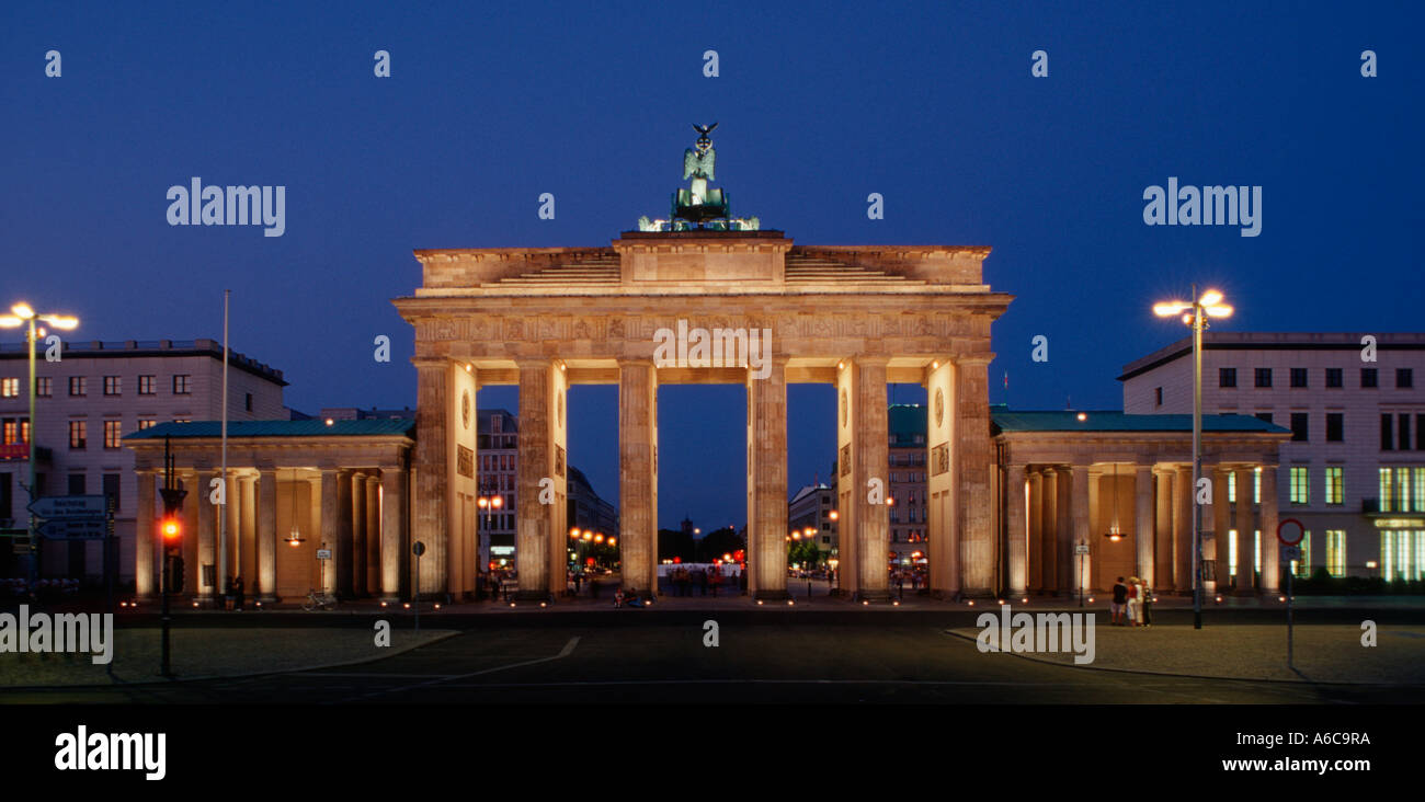 Brandenburg Gate. View from behind. Rear sight. Stock Photo