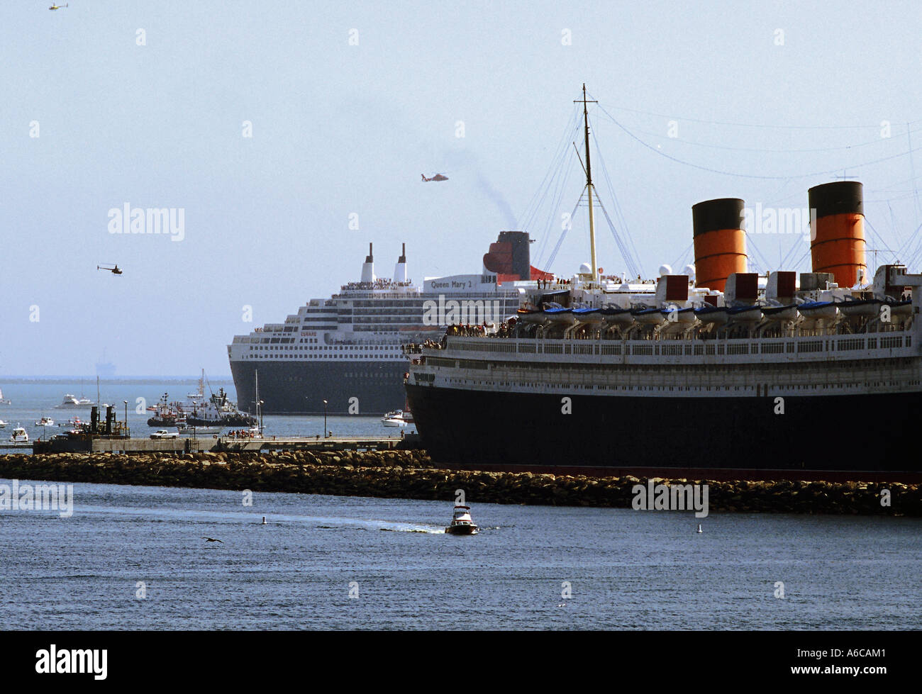 Queen Mary Ship Docked California Stock Photos & Queen Mary Ship Docked