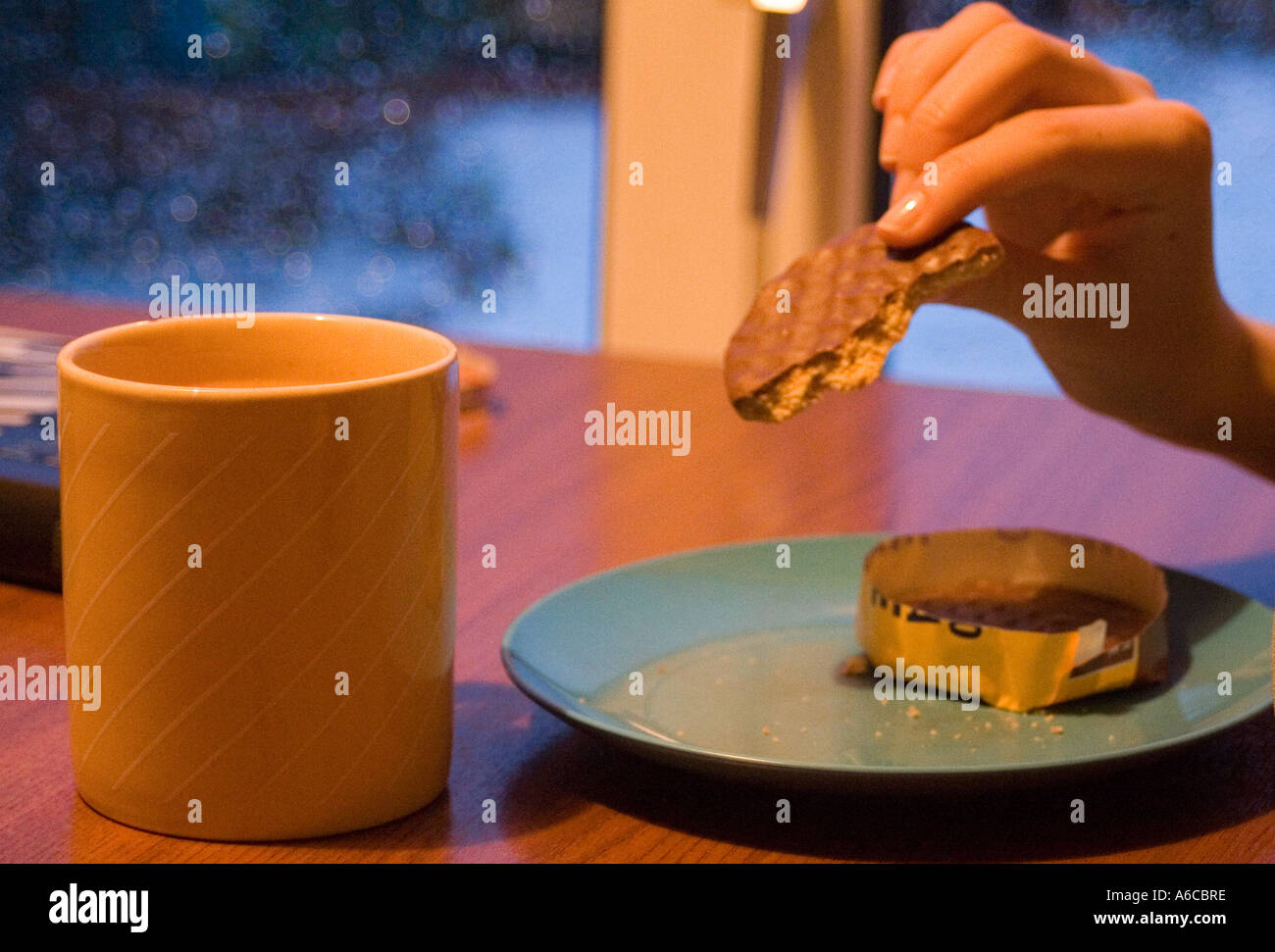 Tea and biscuit Stock Photo Alamy