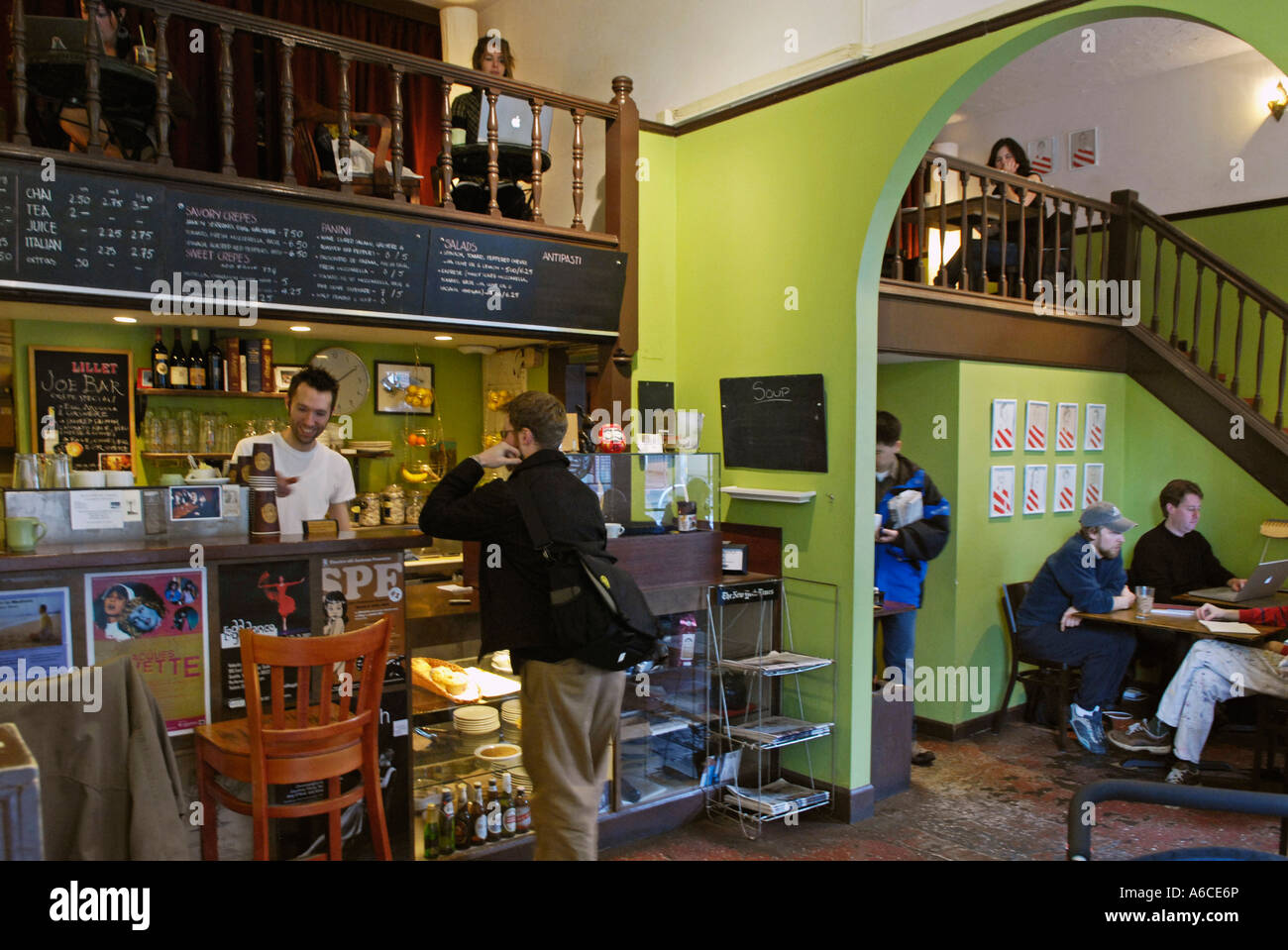 Joe Bar coffee house in the Capitol Hill District of Seattle Washington. ARCHIVAL IMAGE - business is closed. Stock Photo