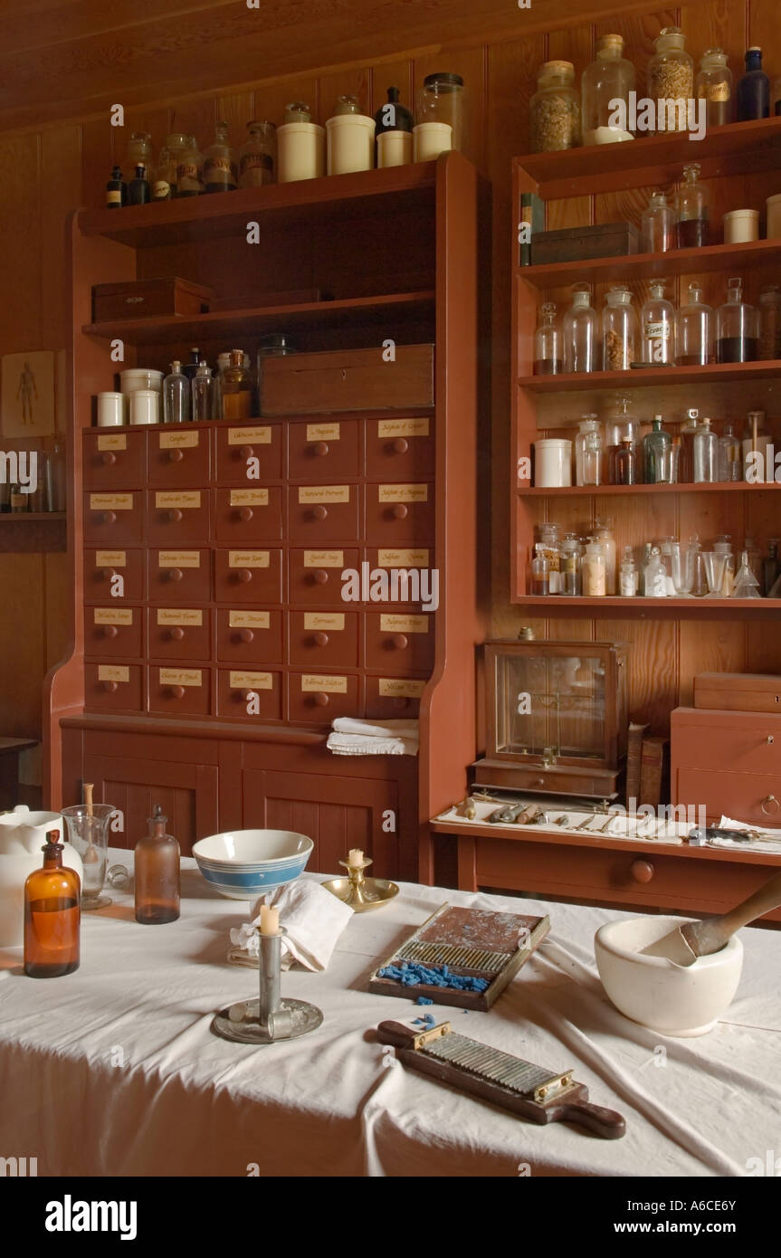 Medicinal supplies in the dispensary at Fort Vancouver National Historic Site Vancouver
