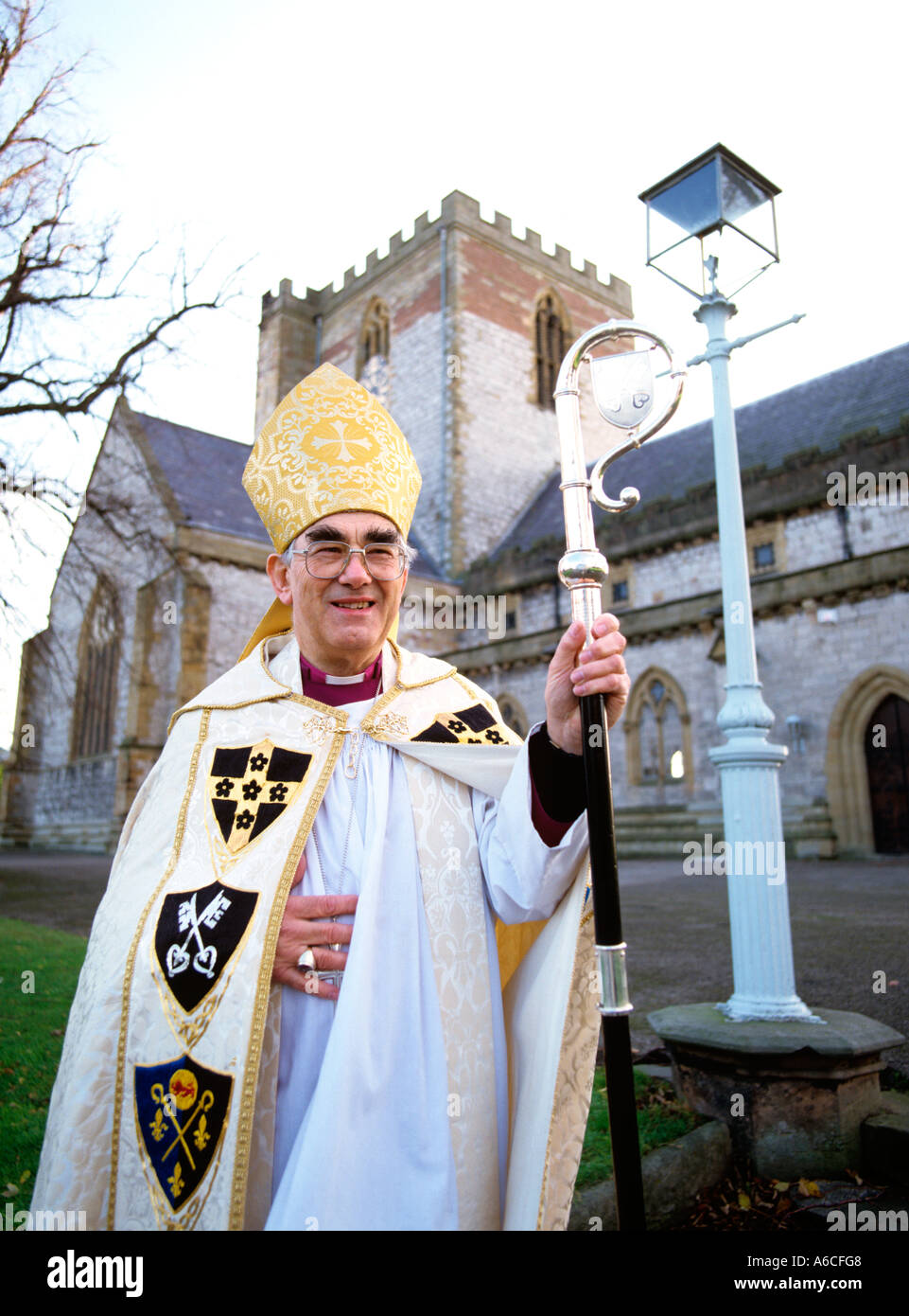 Religion Archbishop of Wales Allwyn Rice Jones at St Asaph Cathedral Stock Photo