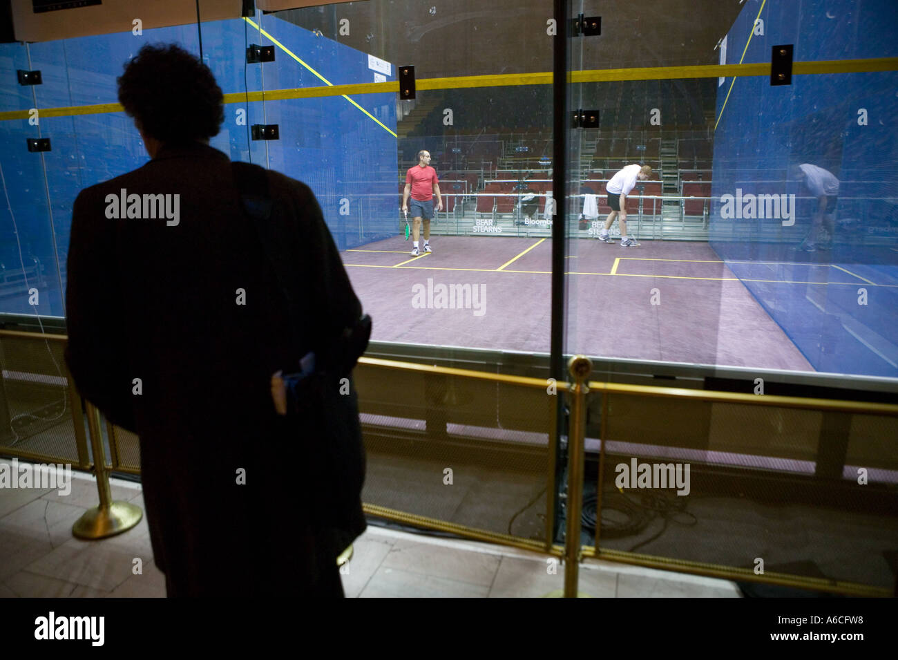 Squash tournament inside Grand Central Station in New York City USA