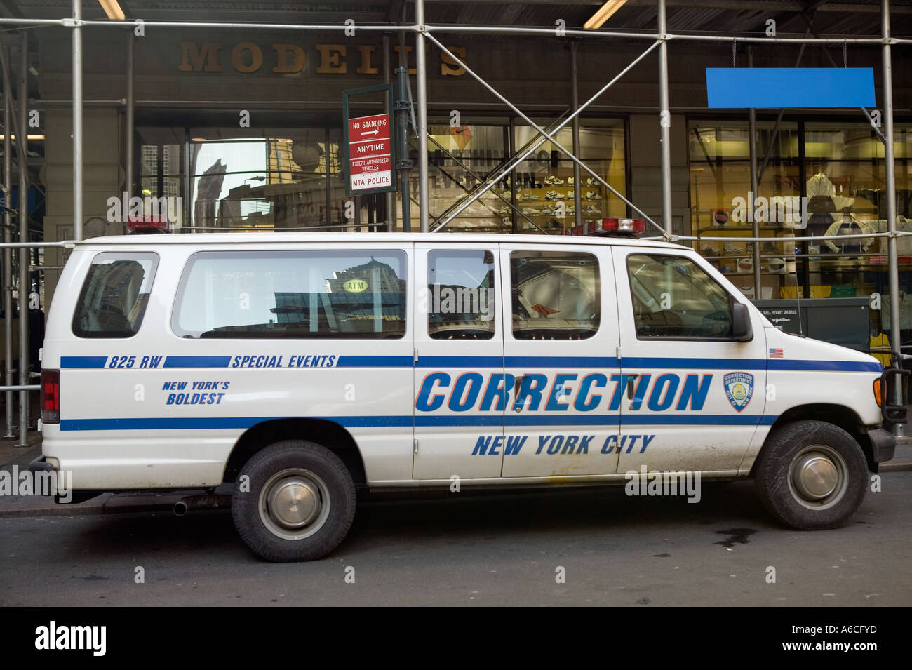 A Correction Department van stands parked in a street of New York City USA March 2006 Stock Photo