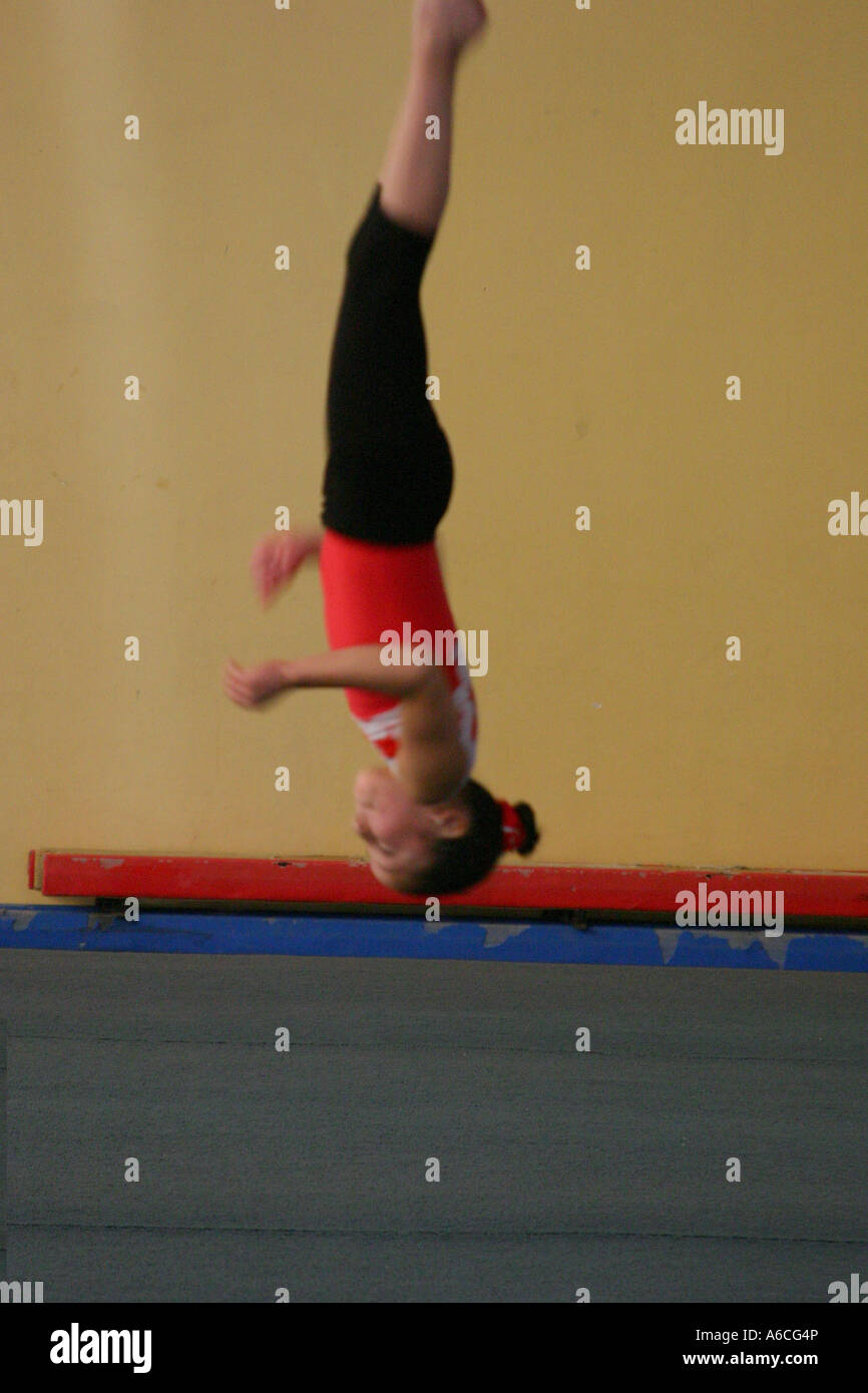 Children training Artistic Gymnastics Stock Photo Alamy