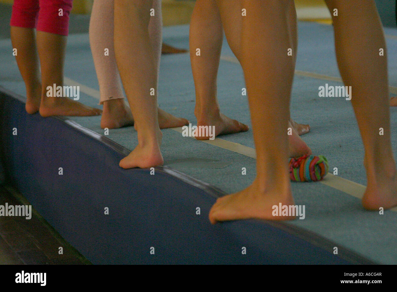 Children training Artistic Gymnastics Stock Photo Alamy
