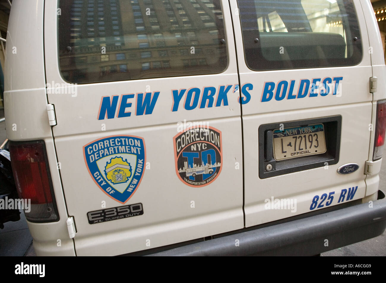 A Correction Department van stands parked in a street of New York City USA March 2006 Stock Photo