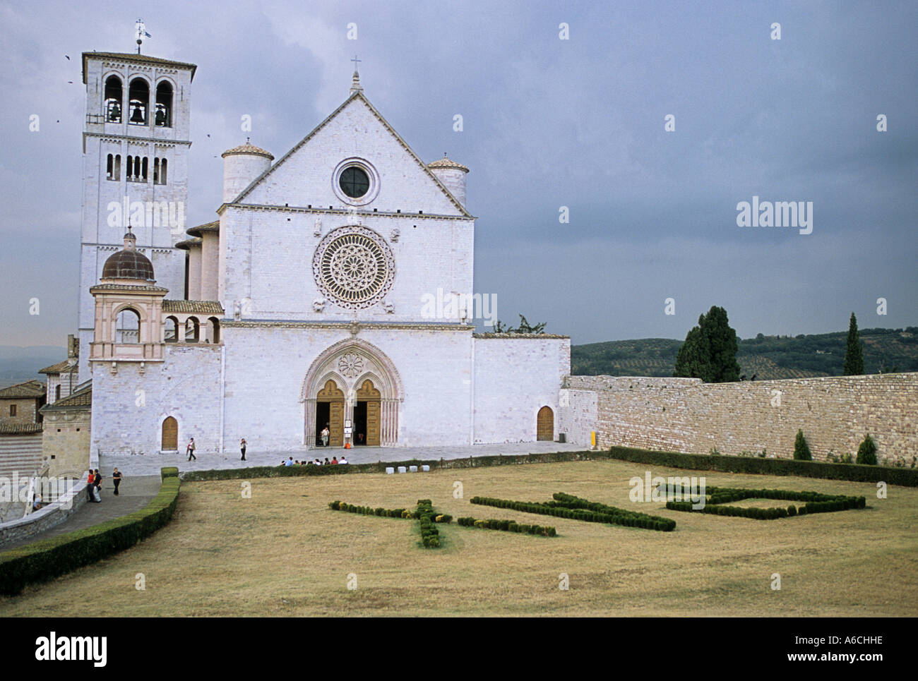 Saint Francis basilica and convent in Assisi Italy Stock Photo