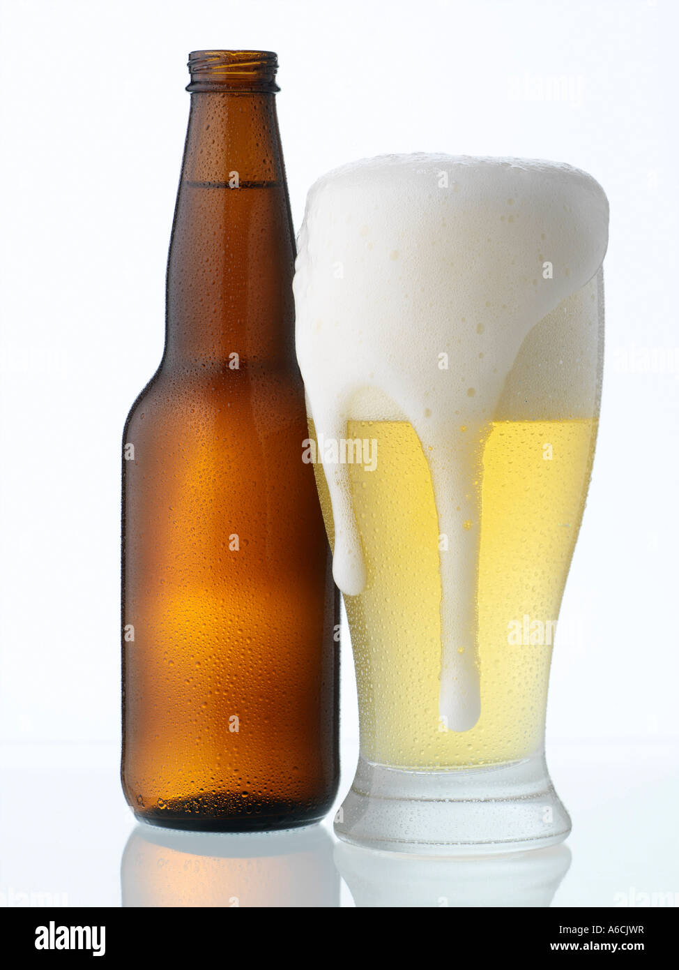 Beer Glass and Bottle Stock Photo Alamy