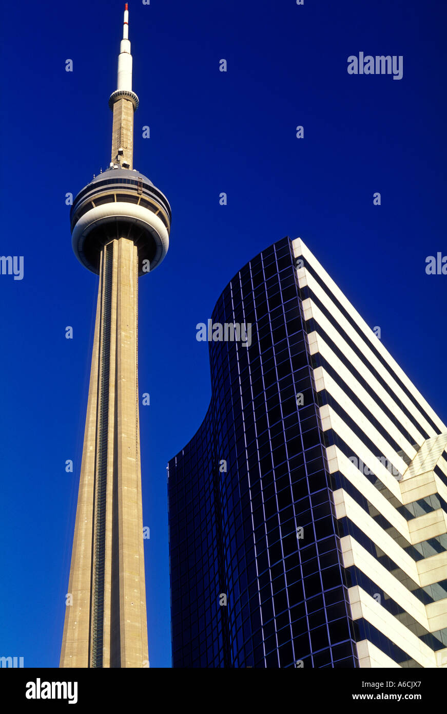 Canada Ontario Toronto CN Tower and office building Stock Photo - Alamy