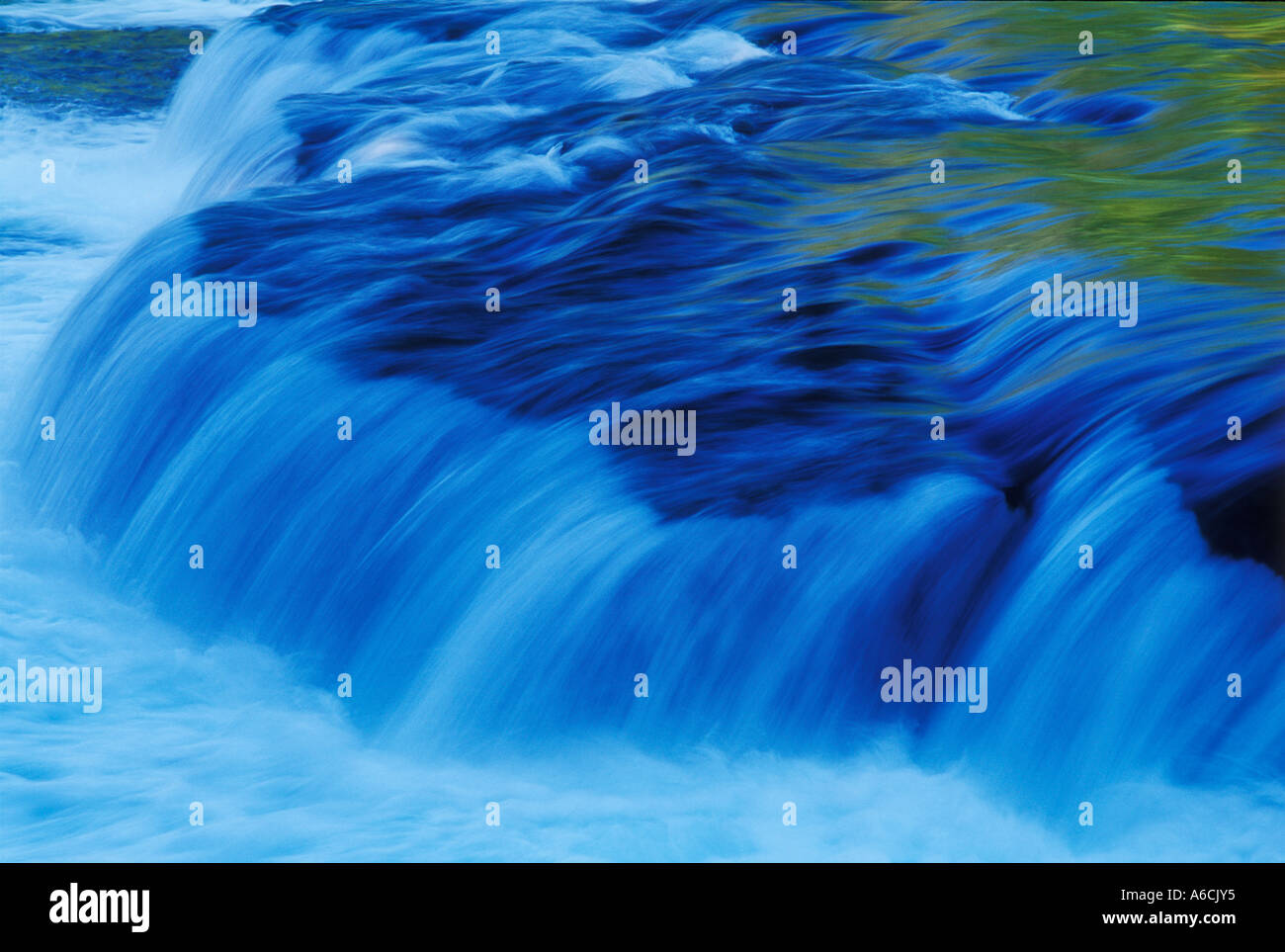 Canada Ontario Niagara Falls water falling over a small rapid on the Niagara River Stock Photo