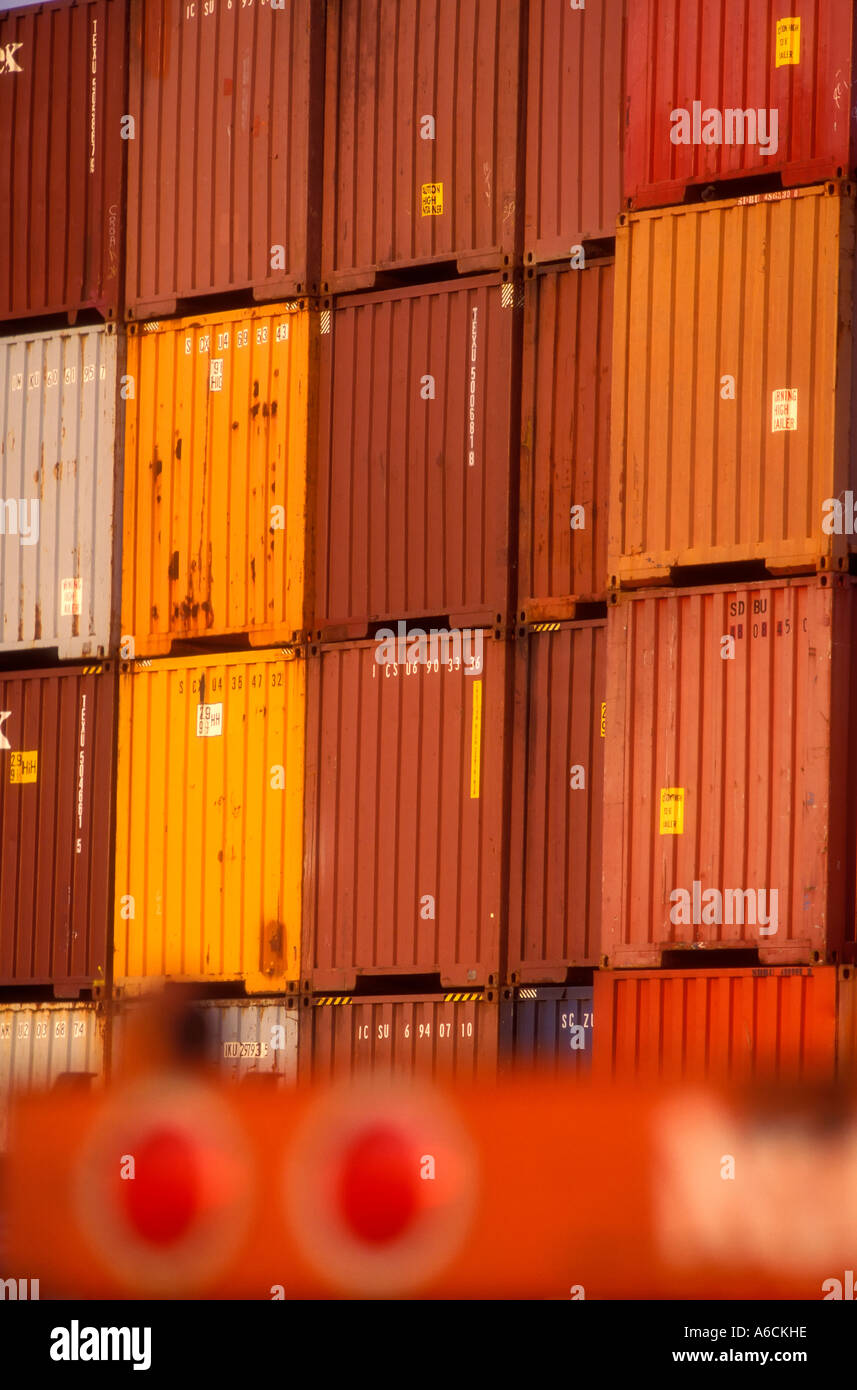 Stacks of shipping containers, New Jersey, USA Stock Photo Alamy