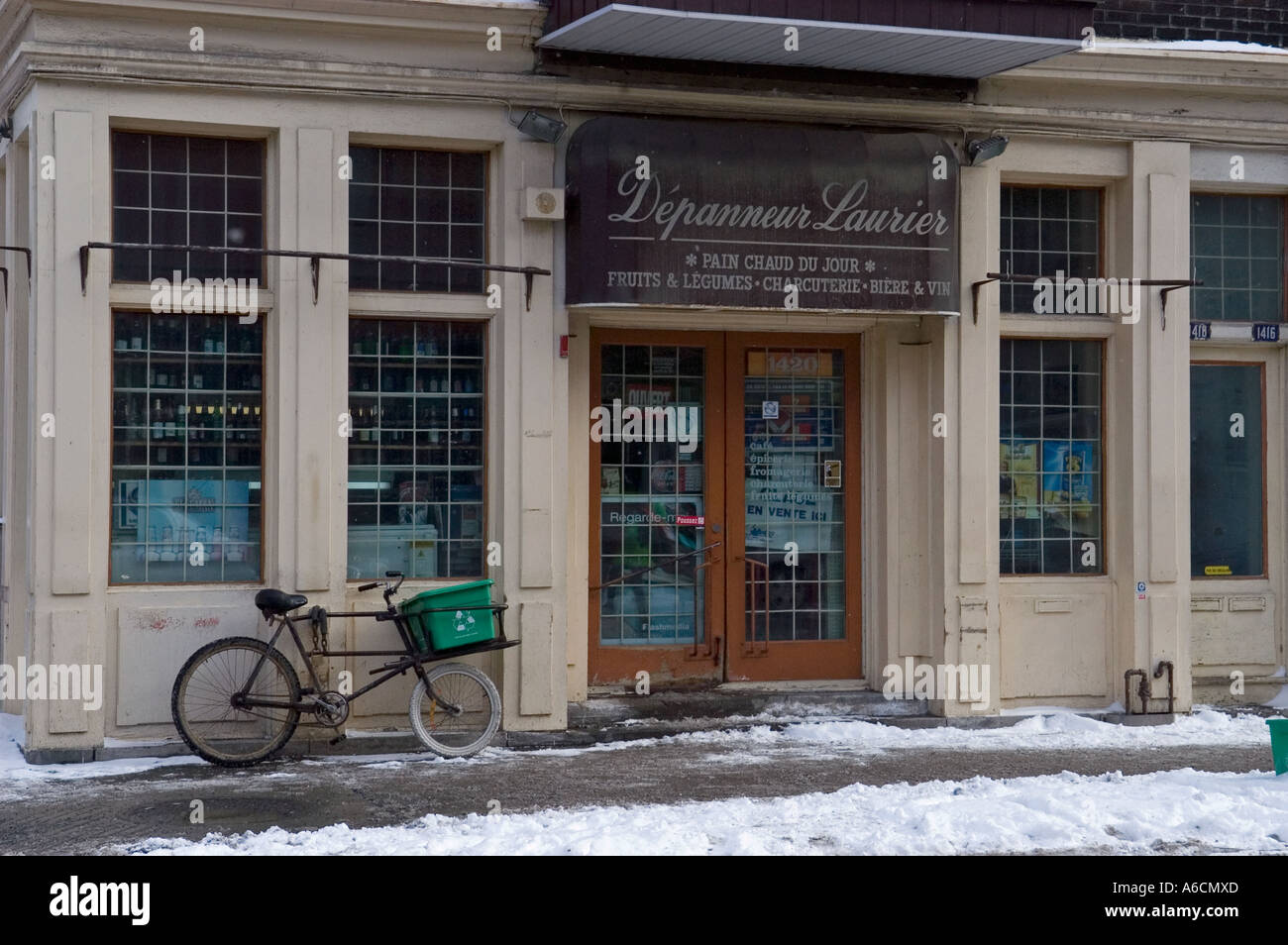 Convenience store Laurier street Montreal Canada Stock Photo Alamy