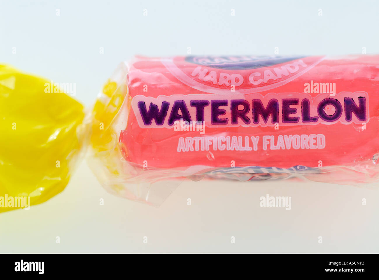Hard wrapped candy pink watermelon flavour Stock Photo Alamy