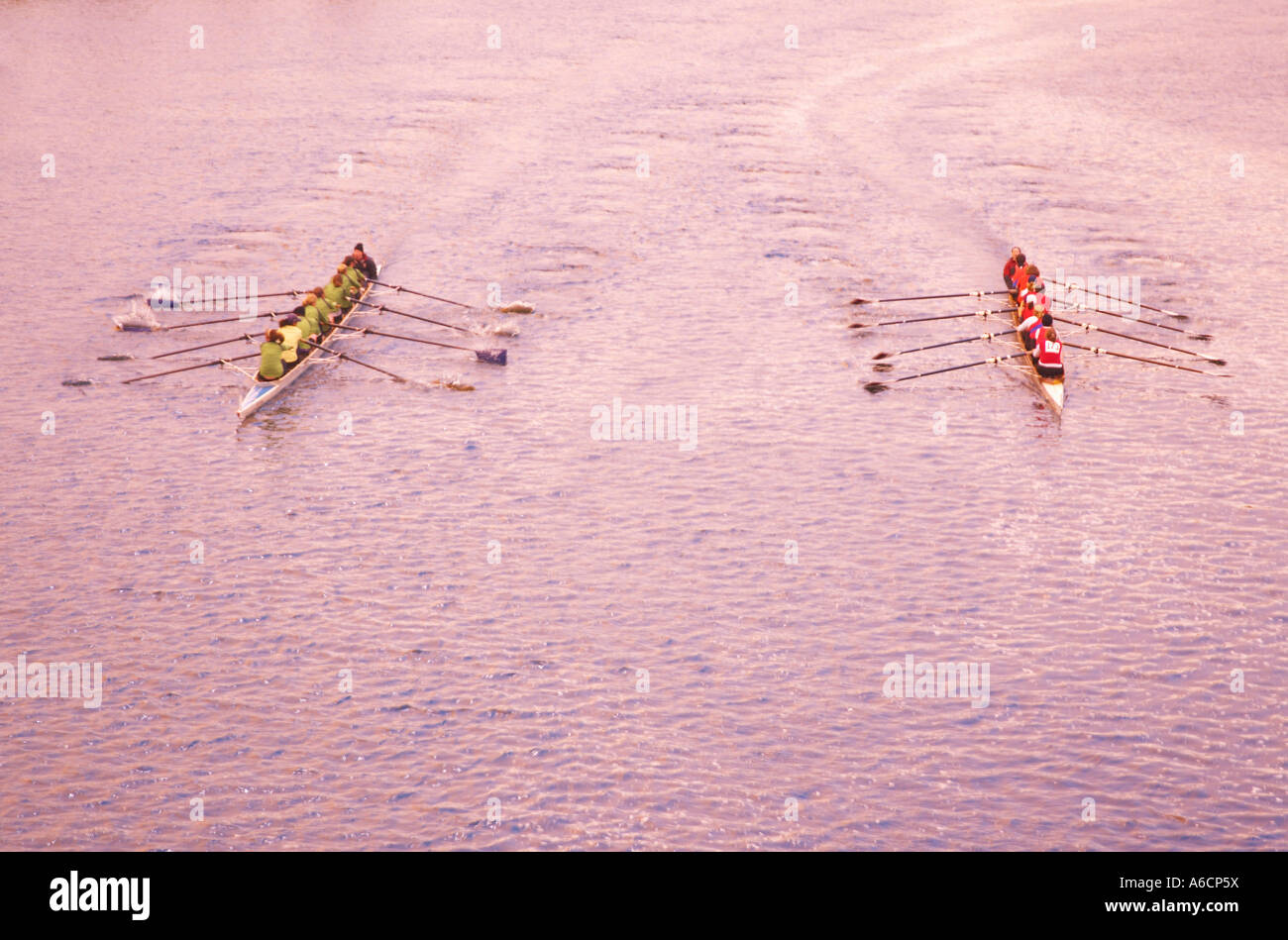 Overview of Rowing Race Stock Photo Alamy