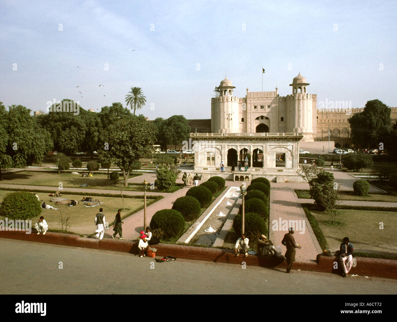 Pakistan Punjab Lahore Fort entrance from the Badshahi Mosque Stock Photo