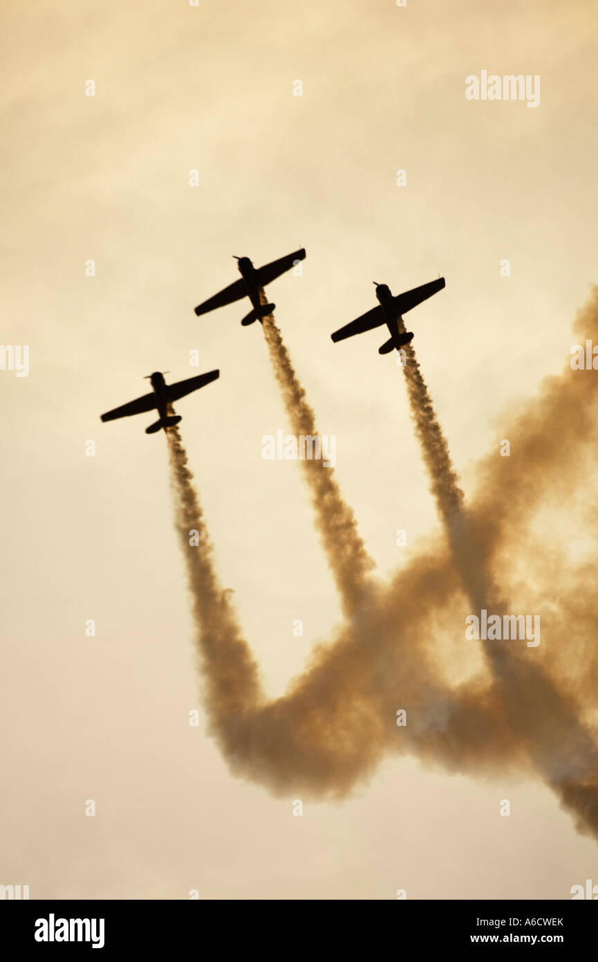 Planes Performing at Air Show Stock Photo