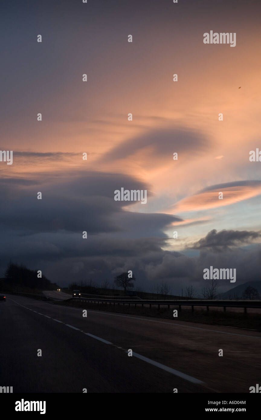 Stormy Cumbrian Road Stock Photo - Alamy