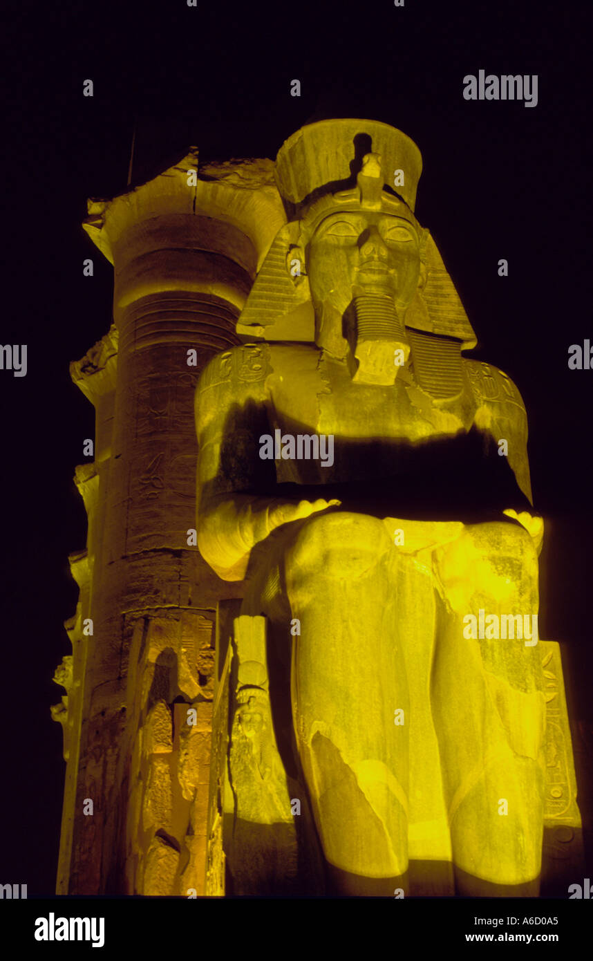 Statue of Ramses II Luxor Temple Stock Photo - Alamy
