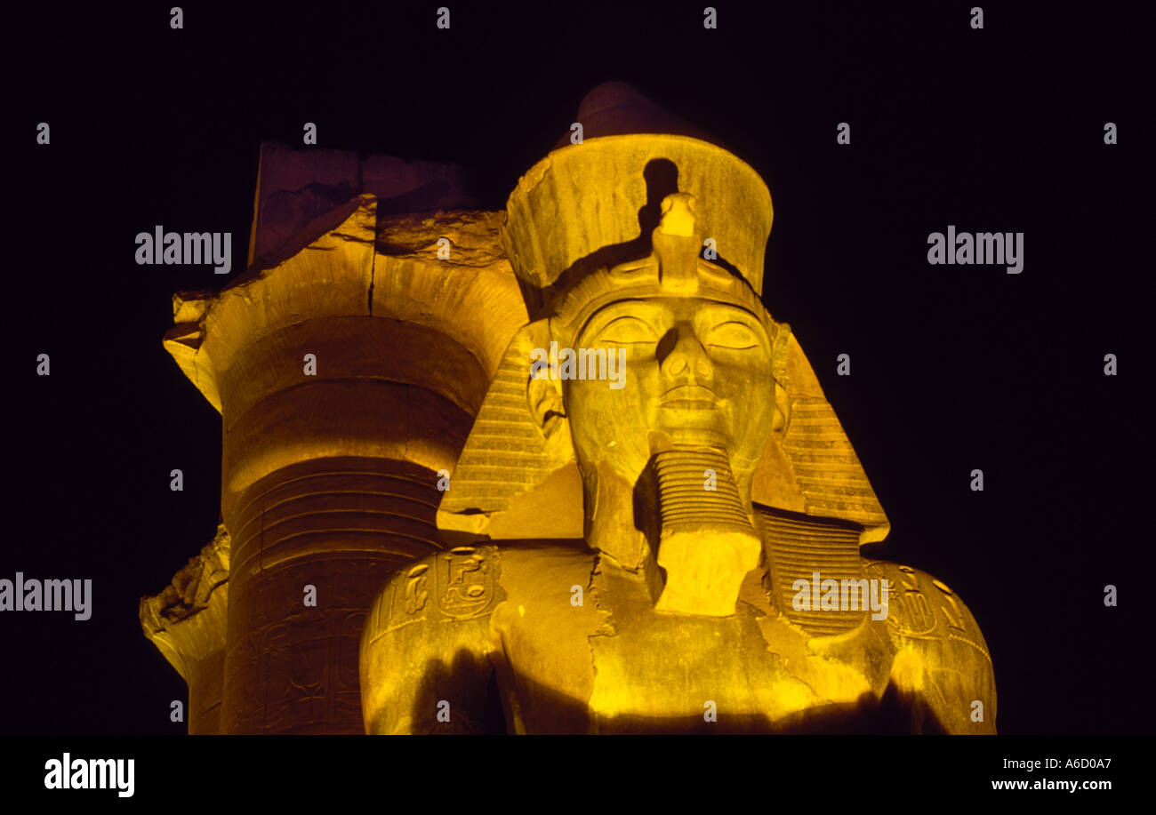 Statue of Ramses II Luxor Temple Stock Photo