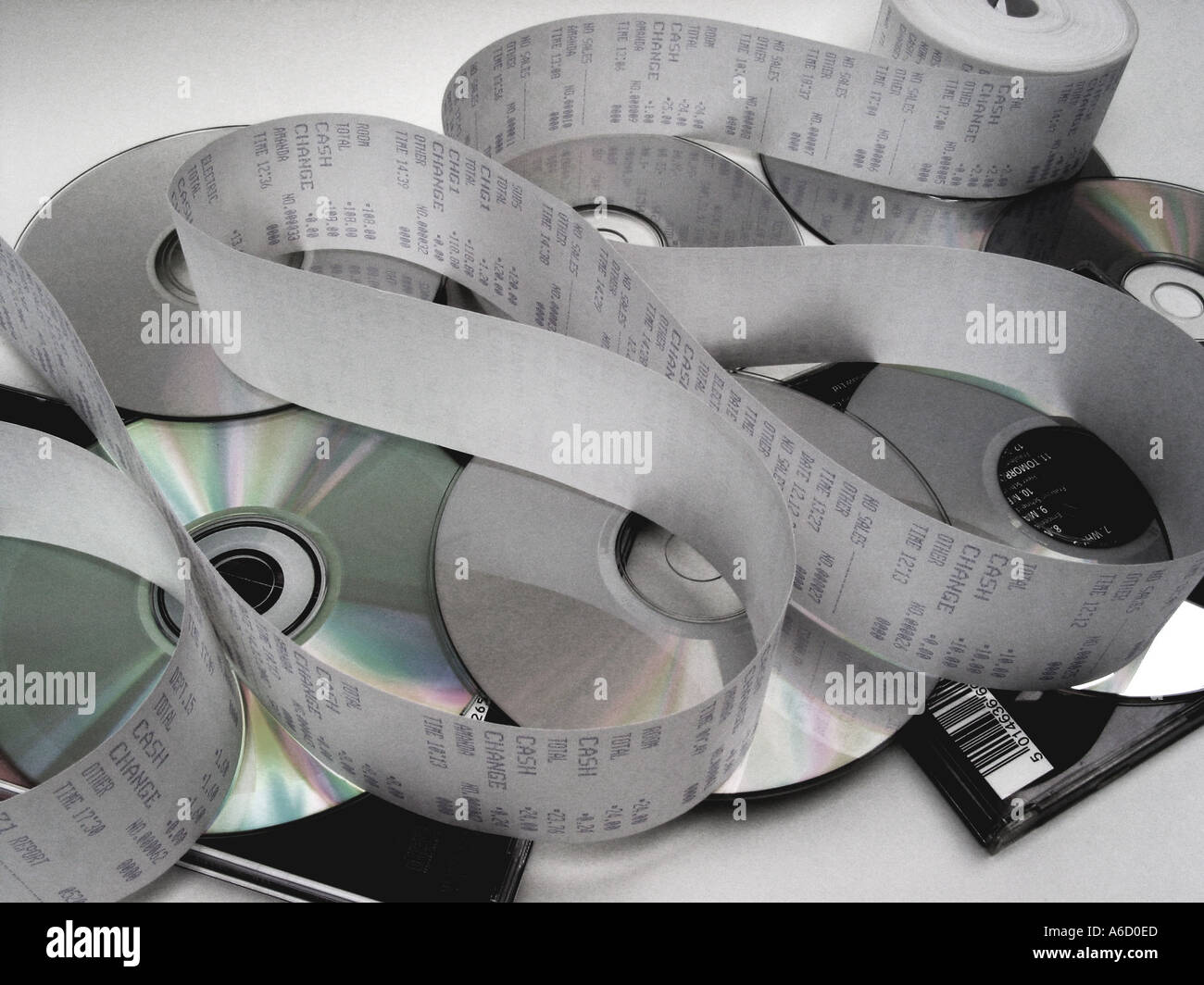 Till Receipt CD Sales Stock Photo - Alamy