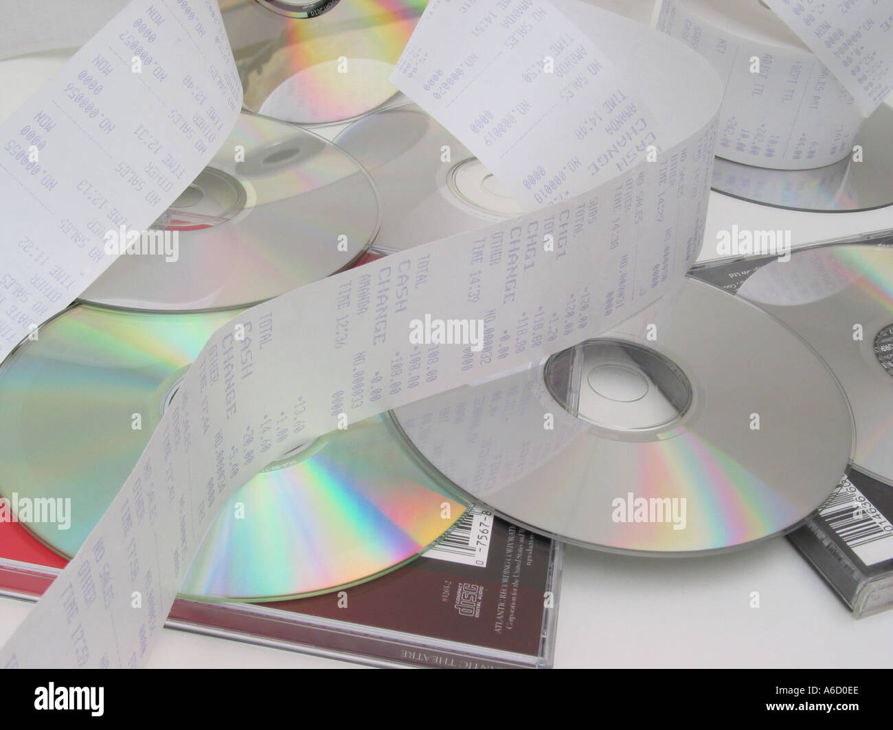 Till Receipt CD Sales Stock Photo Alamy