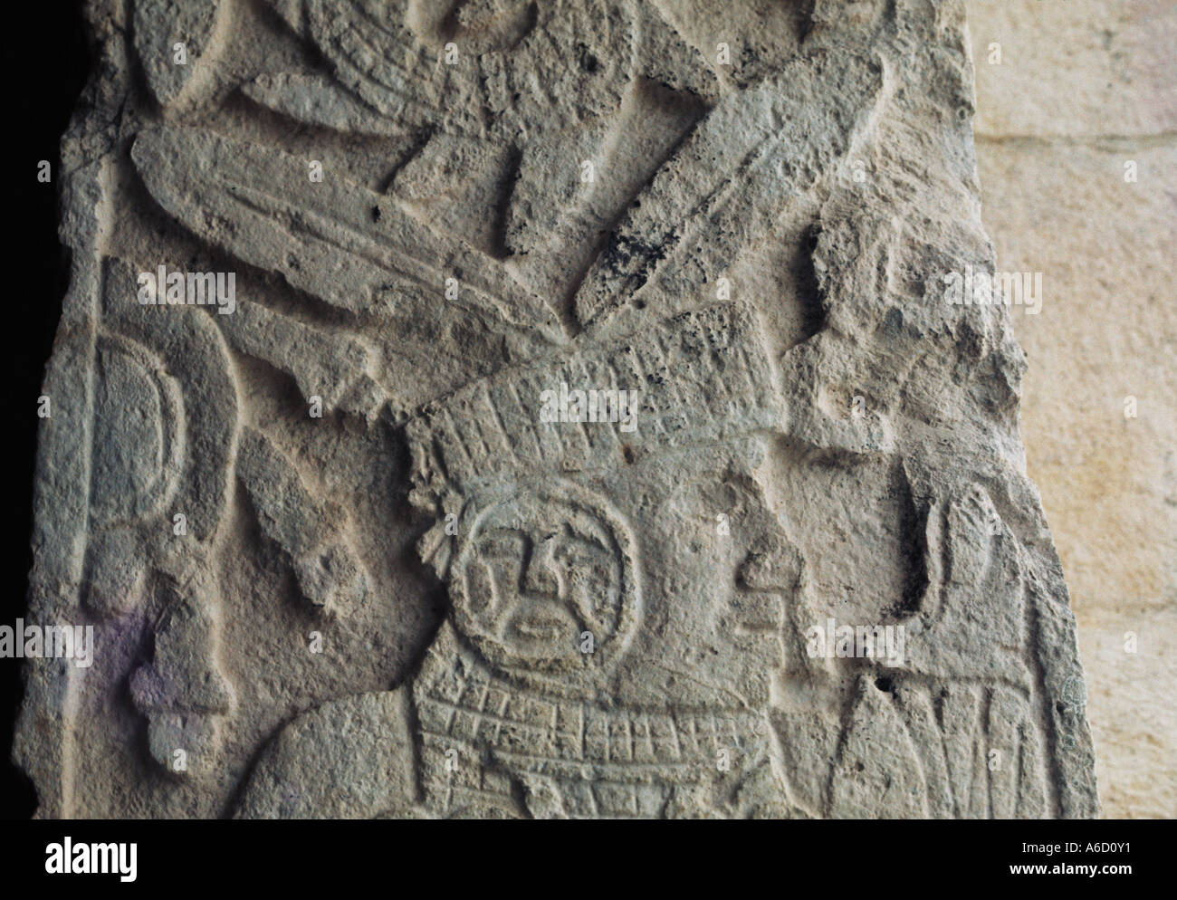 MAYA SERPENT CARVINGS built into RUINS of BALL COURT in CHICHEN ITZA