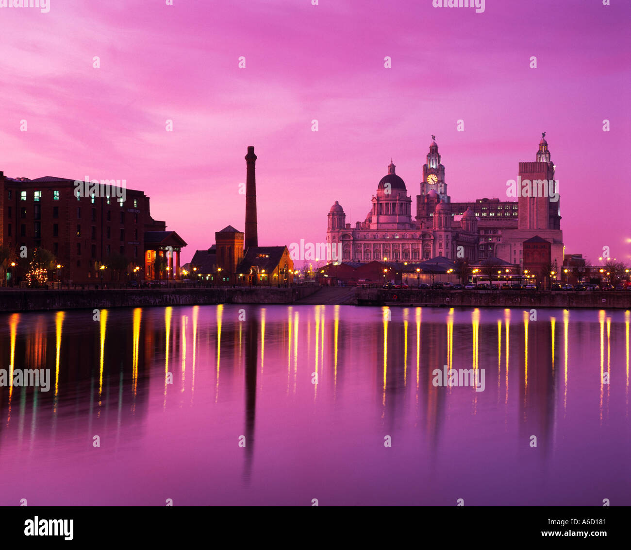 Liverpool Skyline from Albert Dock England Stock Photo Alamy