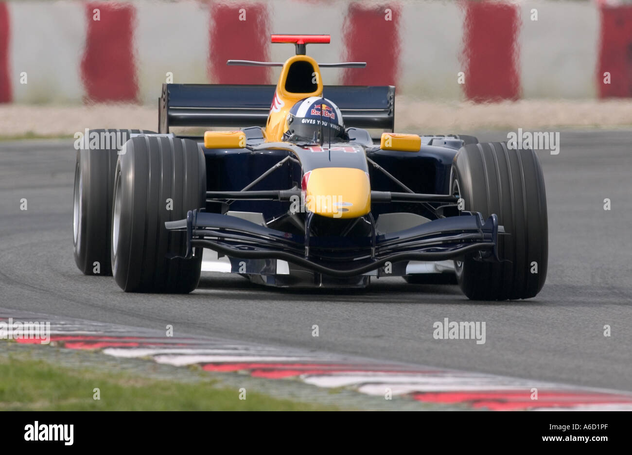 Formula 1 driver David Coulthard SCO in his Red Bull Cosworth racing ...