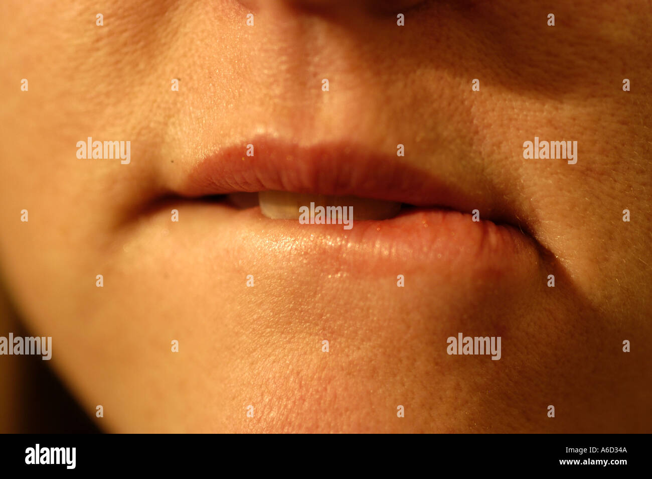 Lip bitting hi-res stock photography and images - Alamy