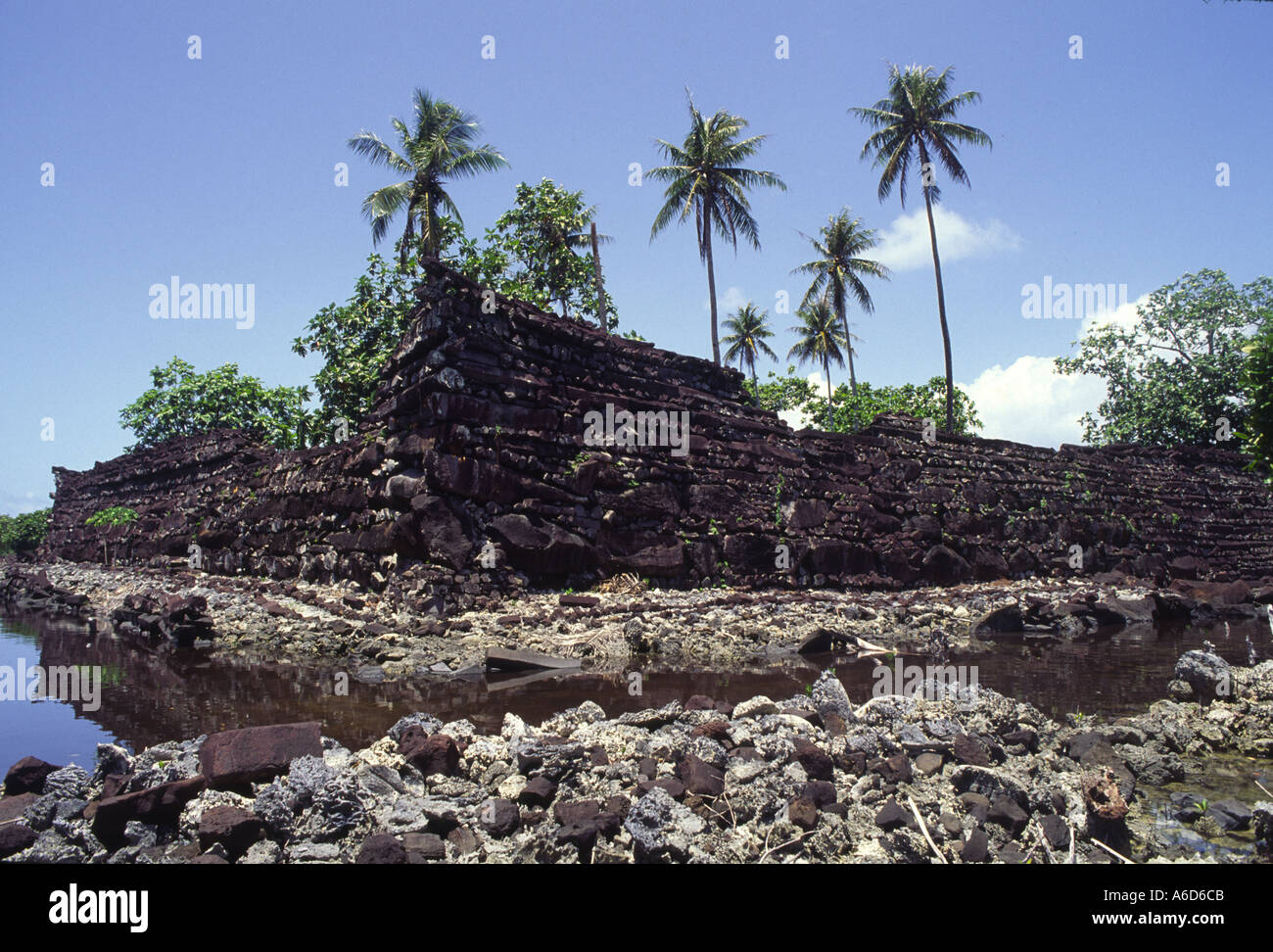 Nan Madol ruins Pohnpei Micronesia Stock Photo